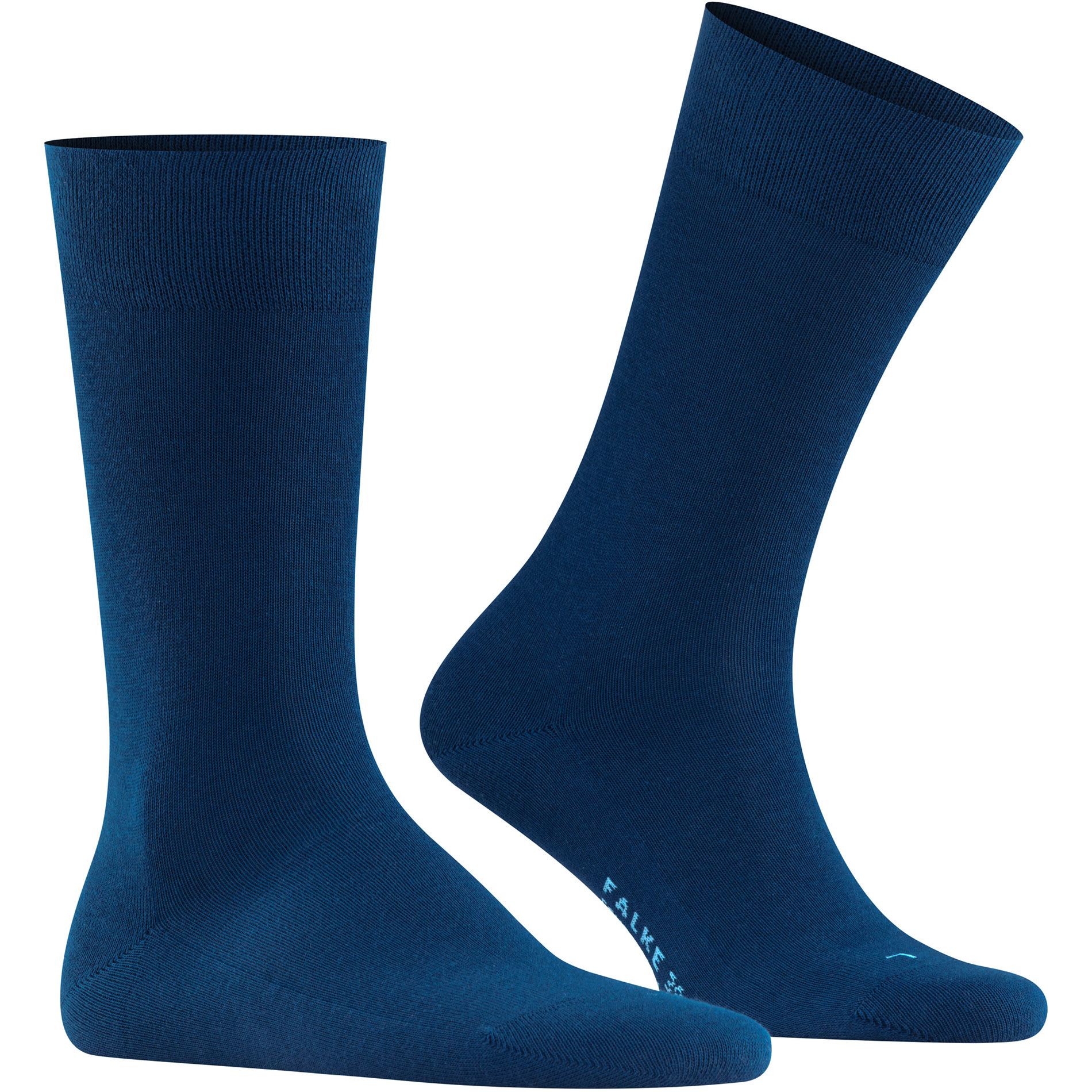 Falke Herren Socken Blau Baumwolle & Mix Unifarben