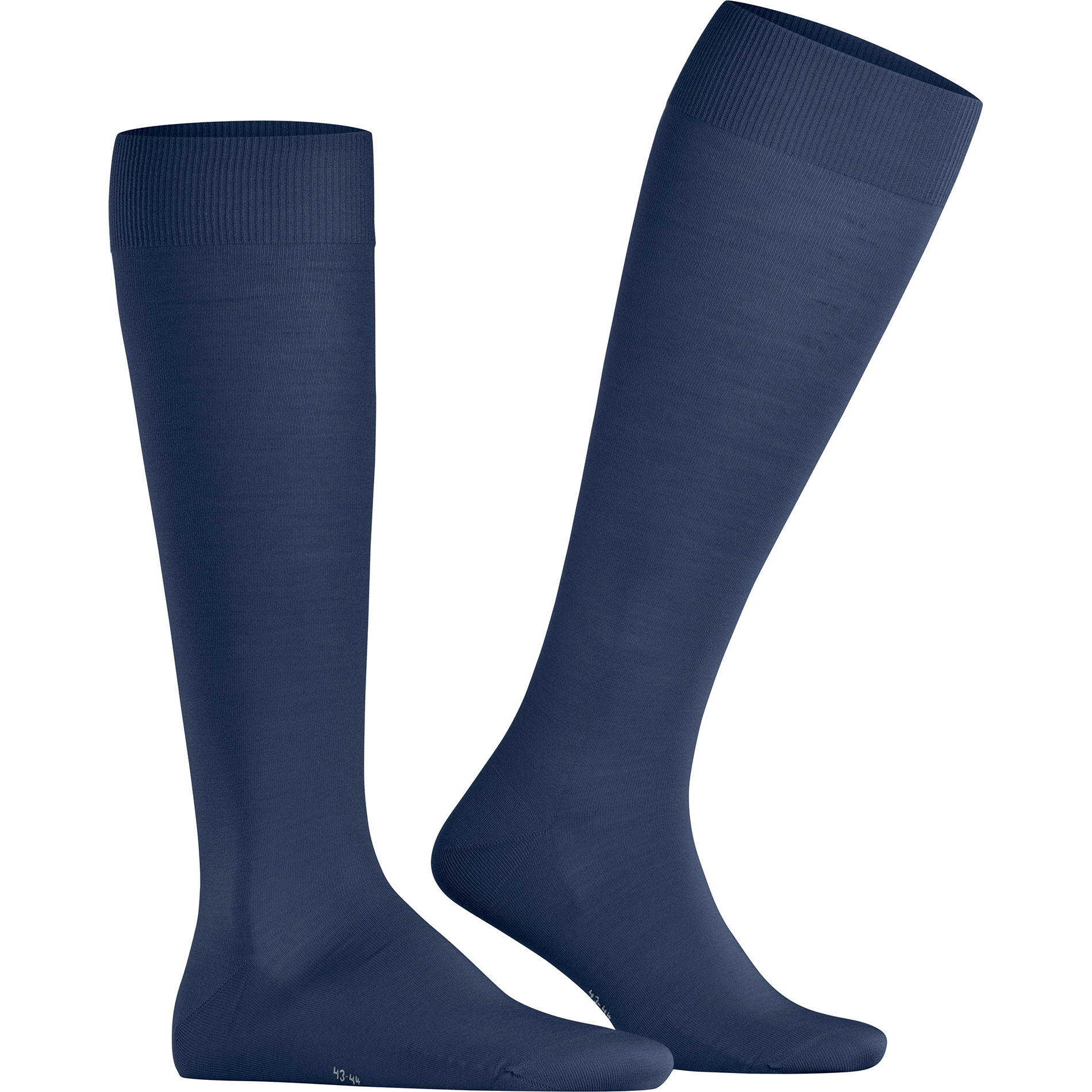 Falke Herren Kniestrümpfe blau Mikrofaser/Funktion unifarben