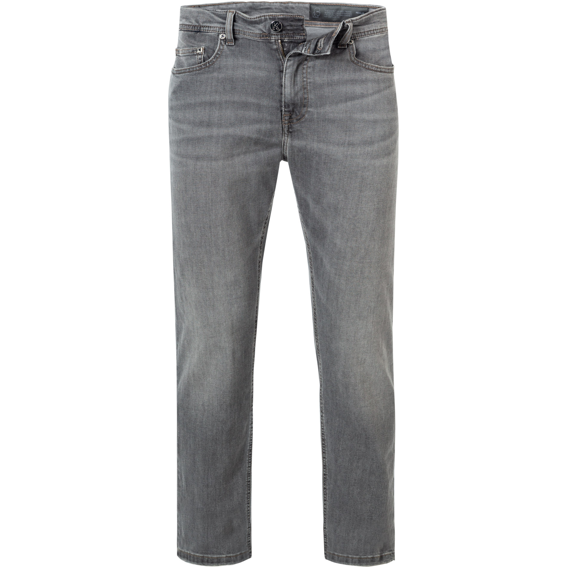 KARL LAGERFELD Herren Jeans grau Baumwolle