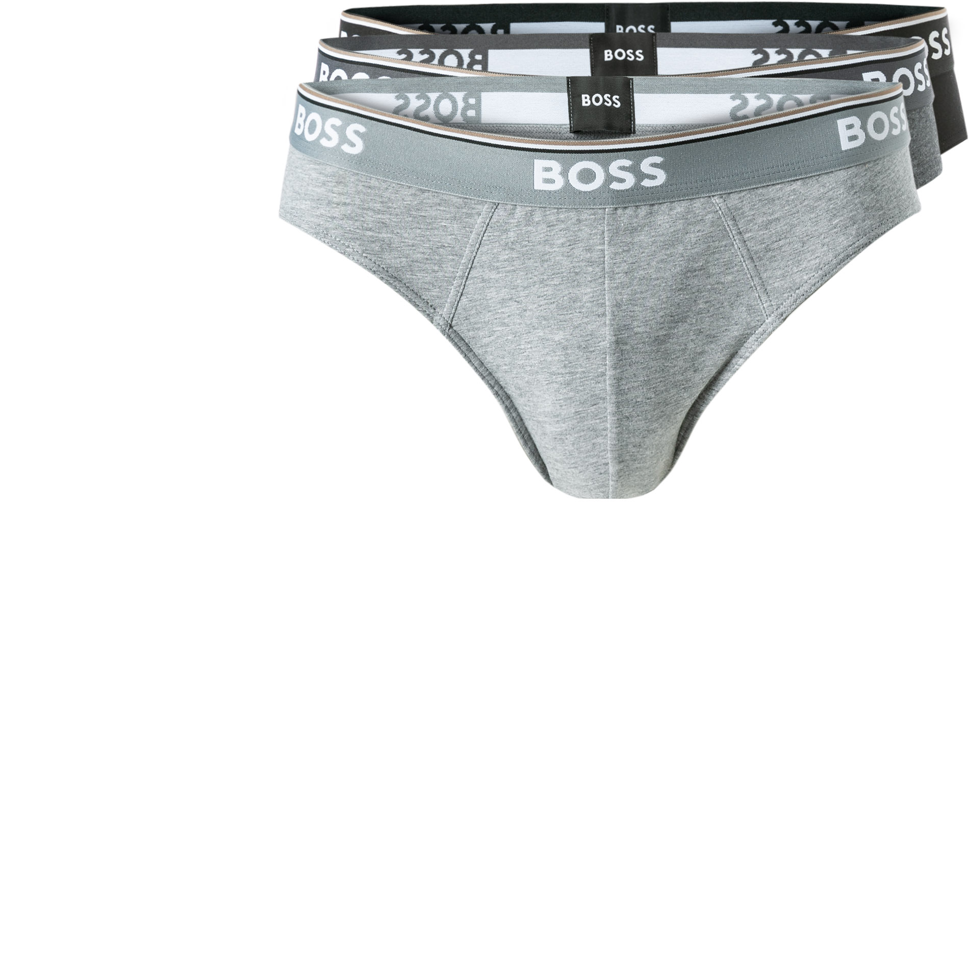 BOSS Black Herren Slips grau Baumwolle & Mix unifarben