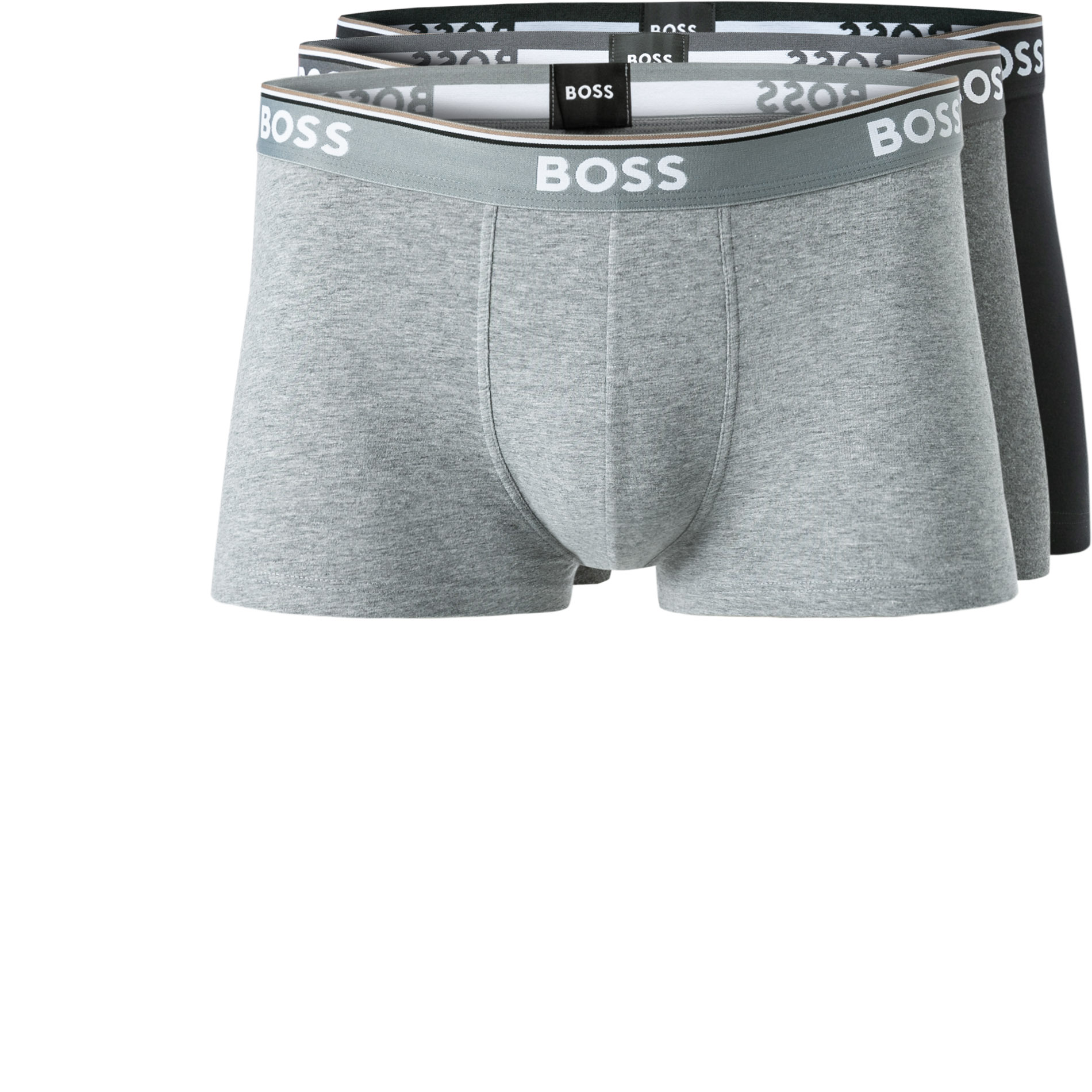 BOSS Black Herren Trunks grau Baumwolle & Mix unifarben