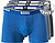 Trunks, Baumwoll-Stretch, blau-dunkelblau-dunkelgrau - blau-dunkelblau-dunkelgrau