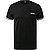 T-Shirt, Slim Fit, Mikrofaser, schwarz - schwarz