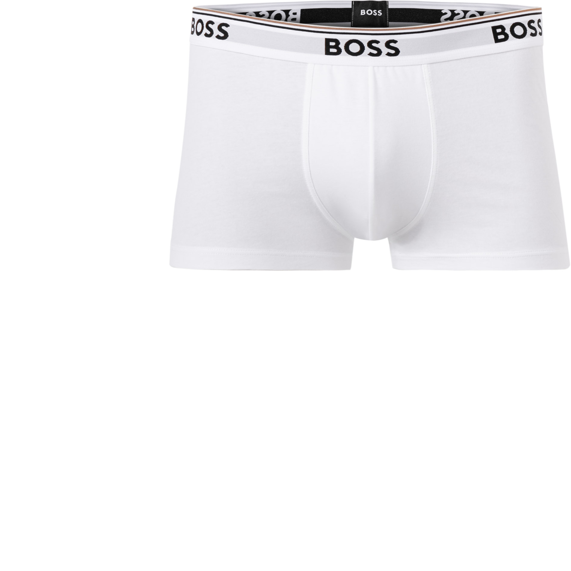 BOSS Black Herren Trunks weiß Baumwolle & Mix unifarben