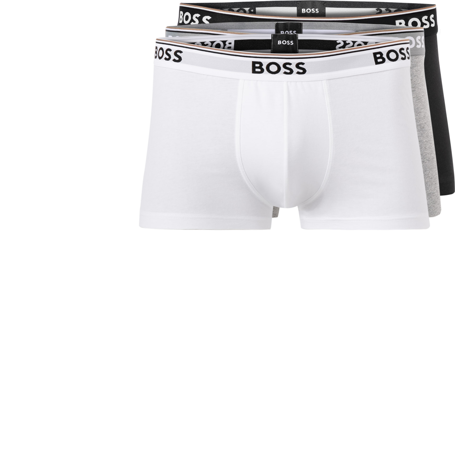 BOSS Black Herren Trunks grau Baumwolle & Mix unifarben