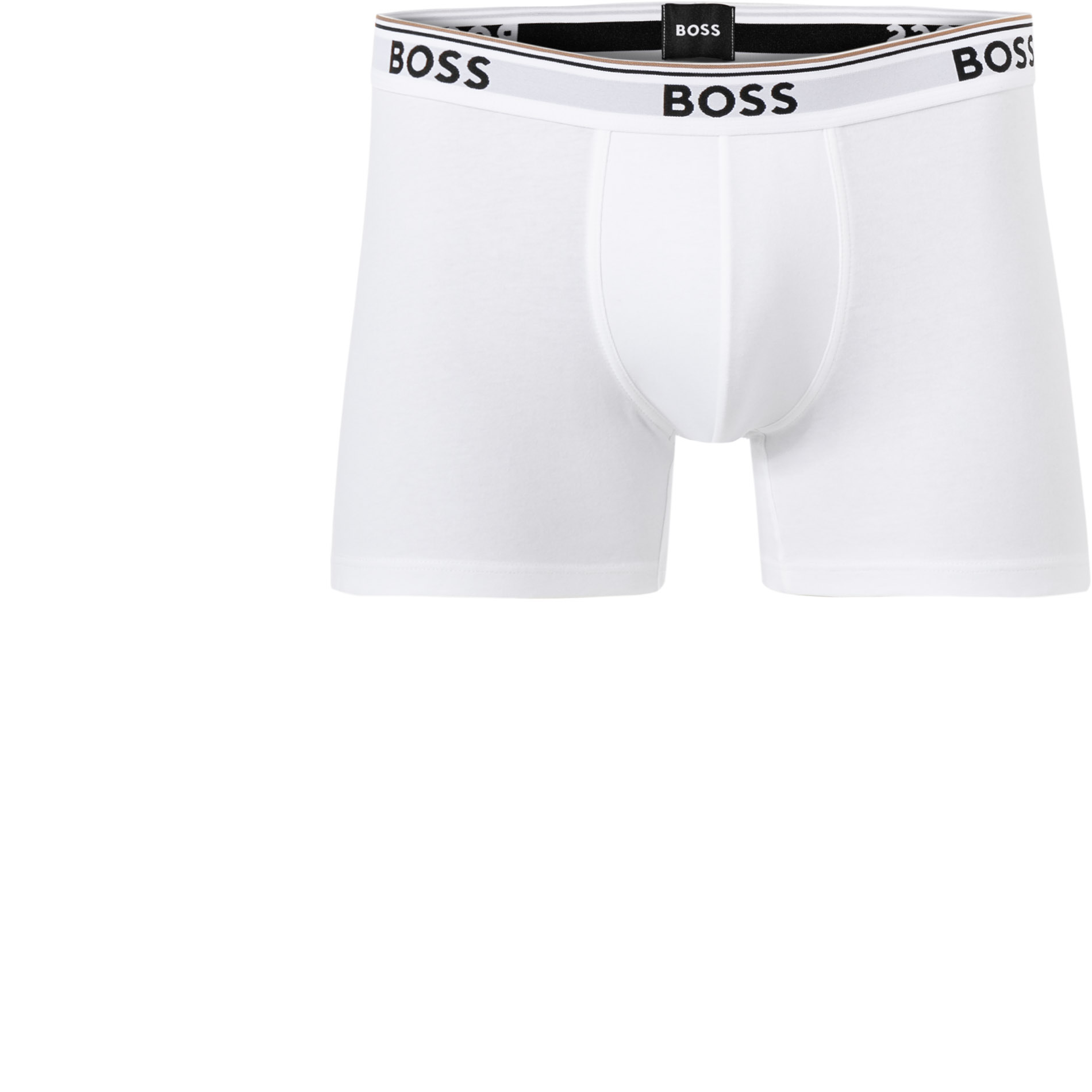 BOSS Black Herren Trunks weiß Baumwolle & Mix unifarben