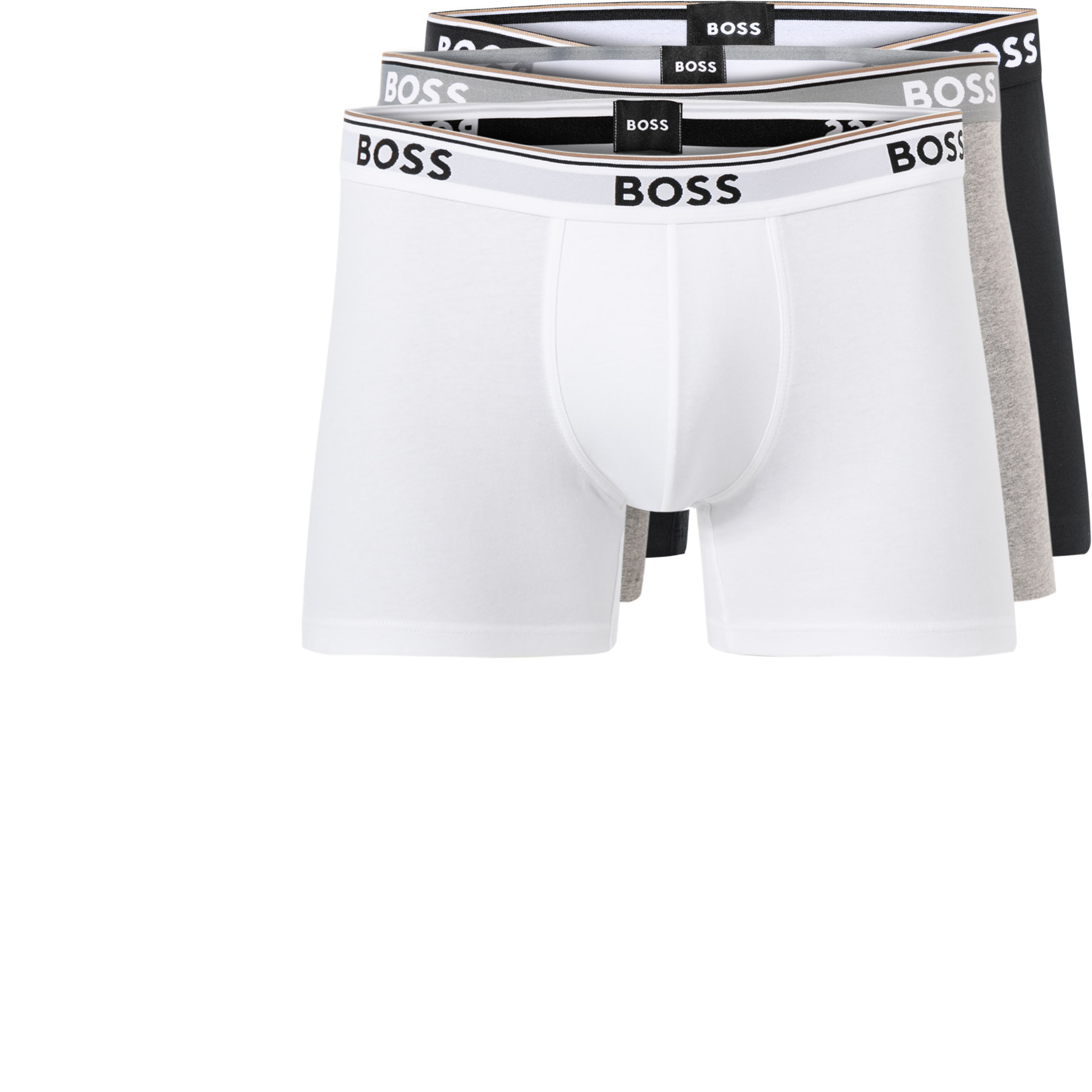 BOSS Black Herren Trunks grau Baumwolle & Mix unifarben