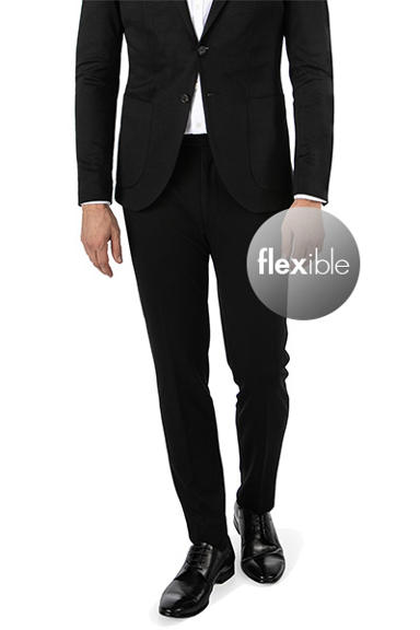 Hose Bird, Slim Fit, Jersey, schwarz