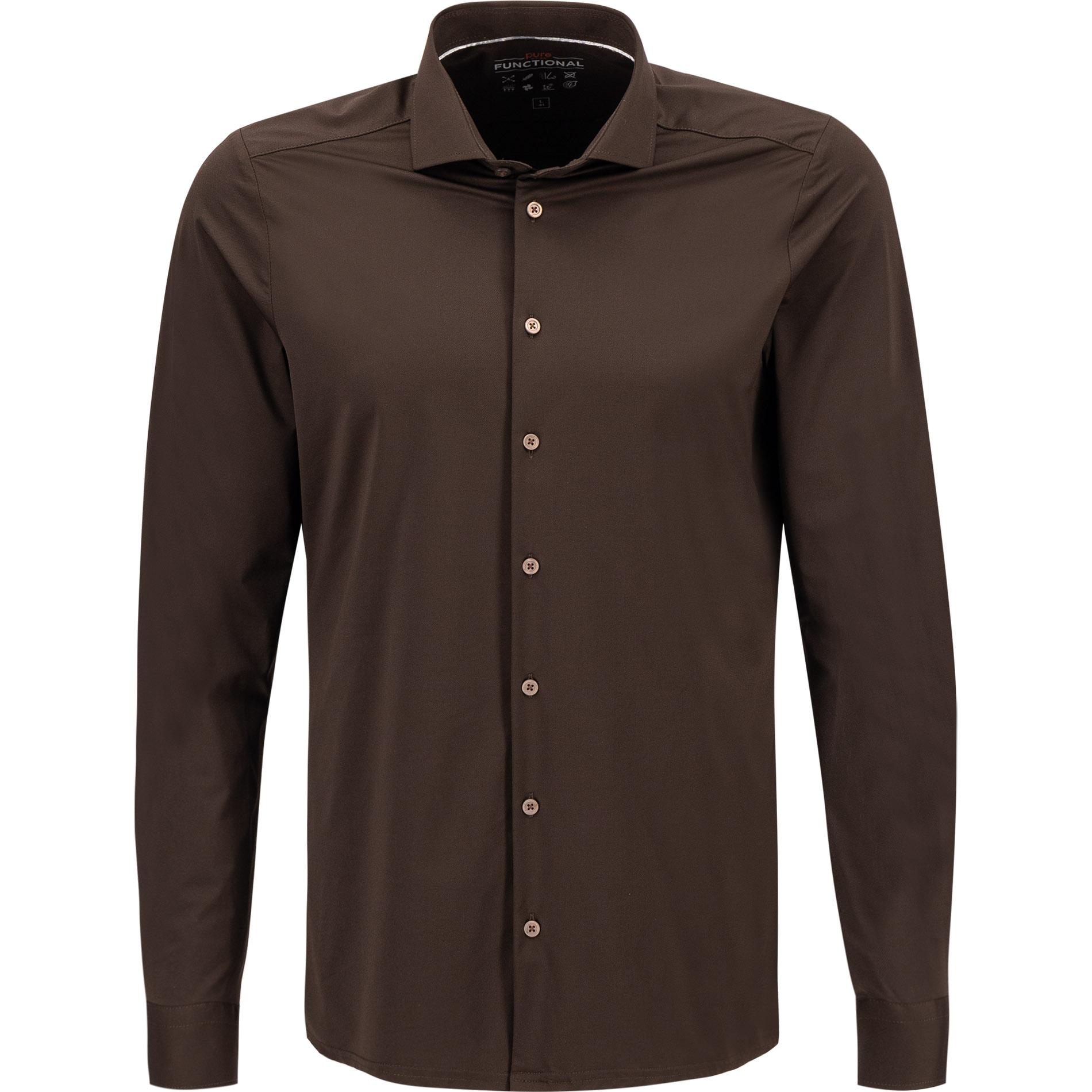 PURE Herren Hemd braun Jersey