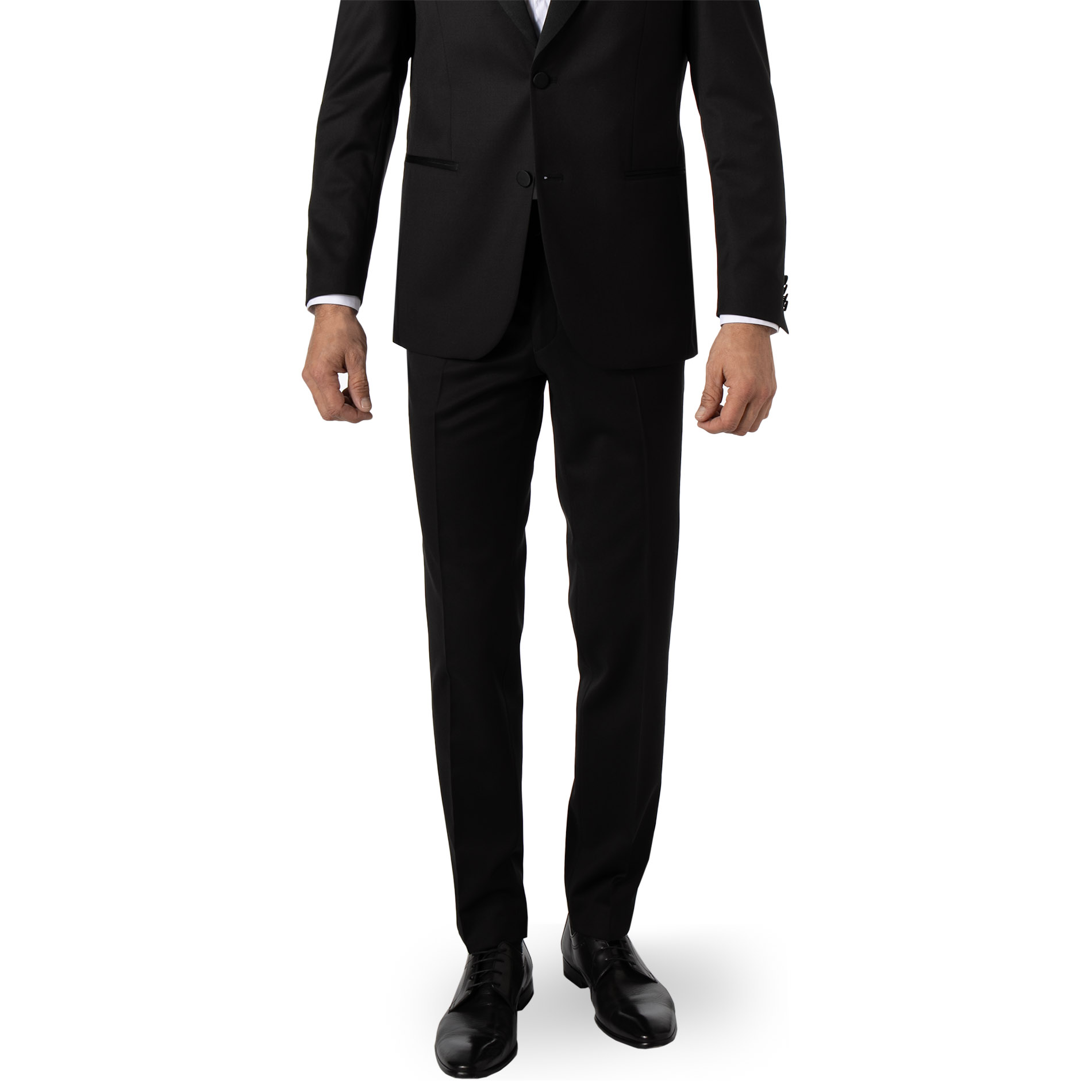 Carl Gross Herren Smoking Hose CG Wesley - Schwarz Elegante Business Hose