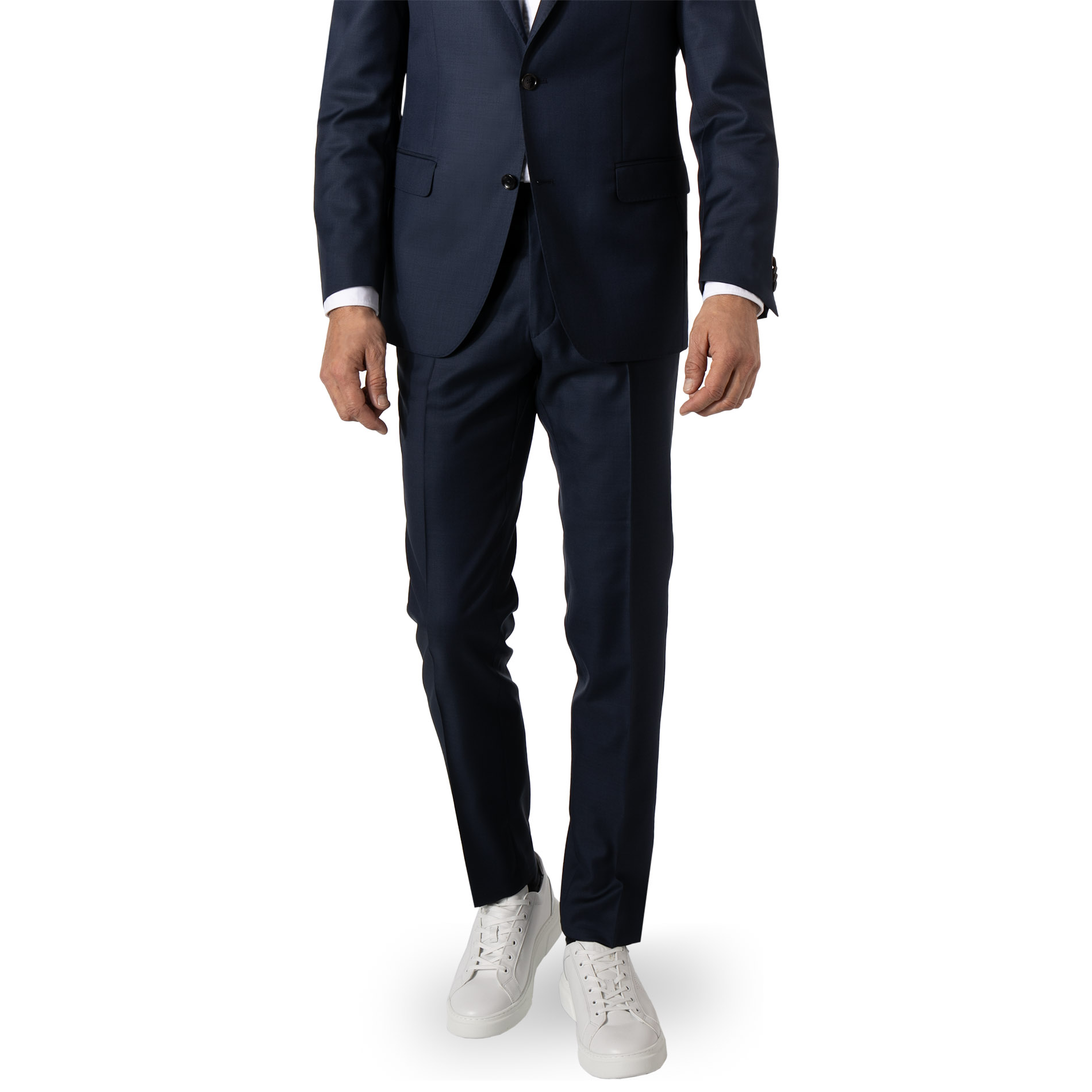Carl Gross Herren Hose blau Schurwolle