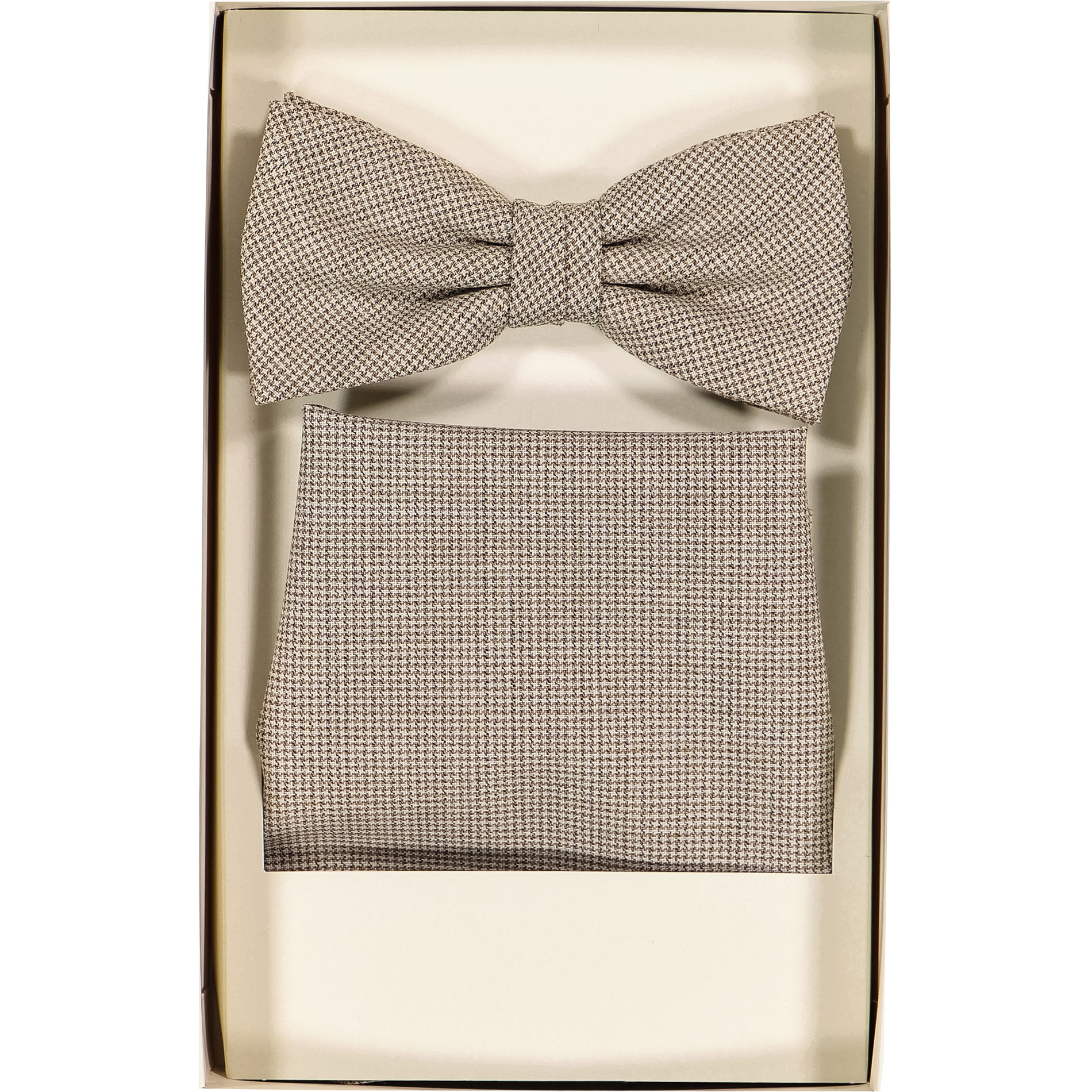 Carl Gross Herren Set beige Schurwollmix meliert