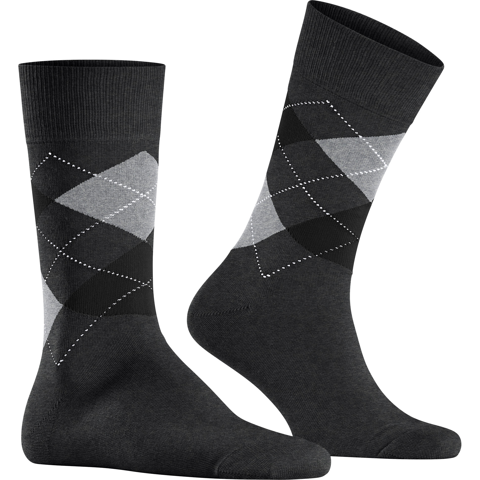 Burlington Herren Socken grau Baumwolle gemustert