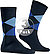 Socken, Baumwolle, navy-hellblau gemustert - navy-blau-hellblau