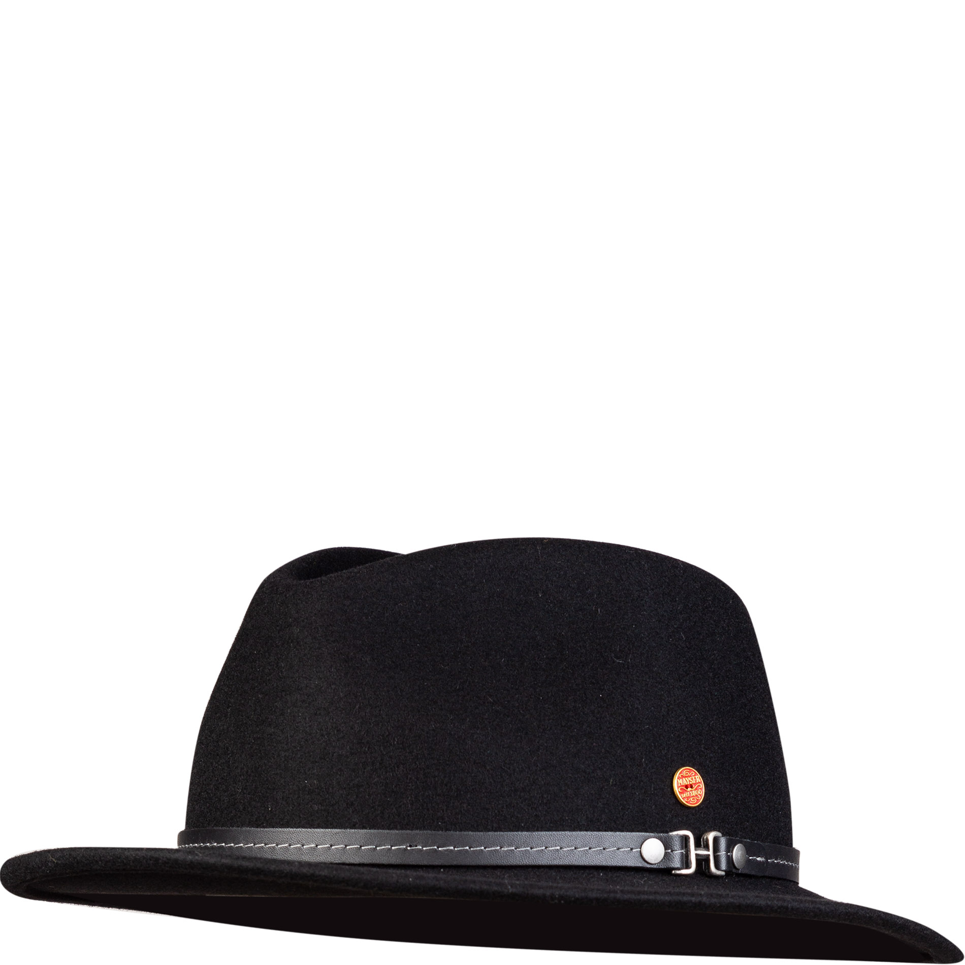 MAYSER Herren Hut schwarz Wollfilz