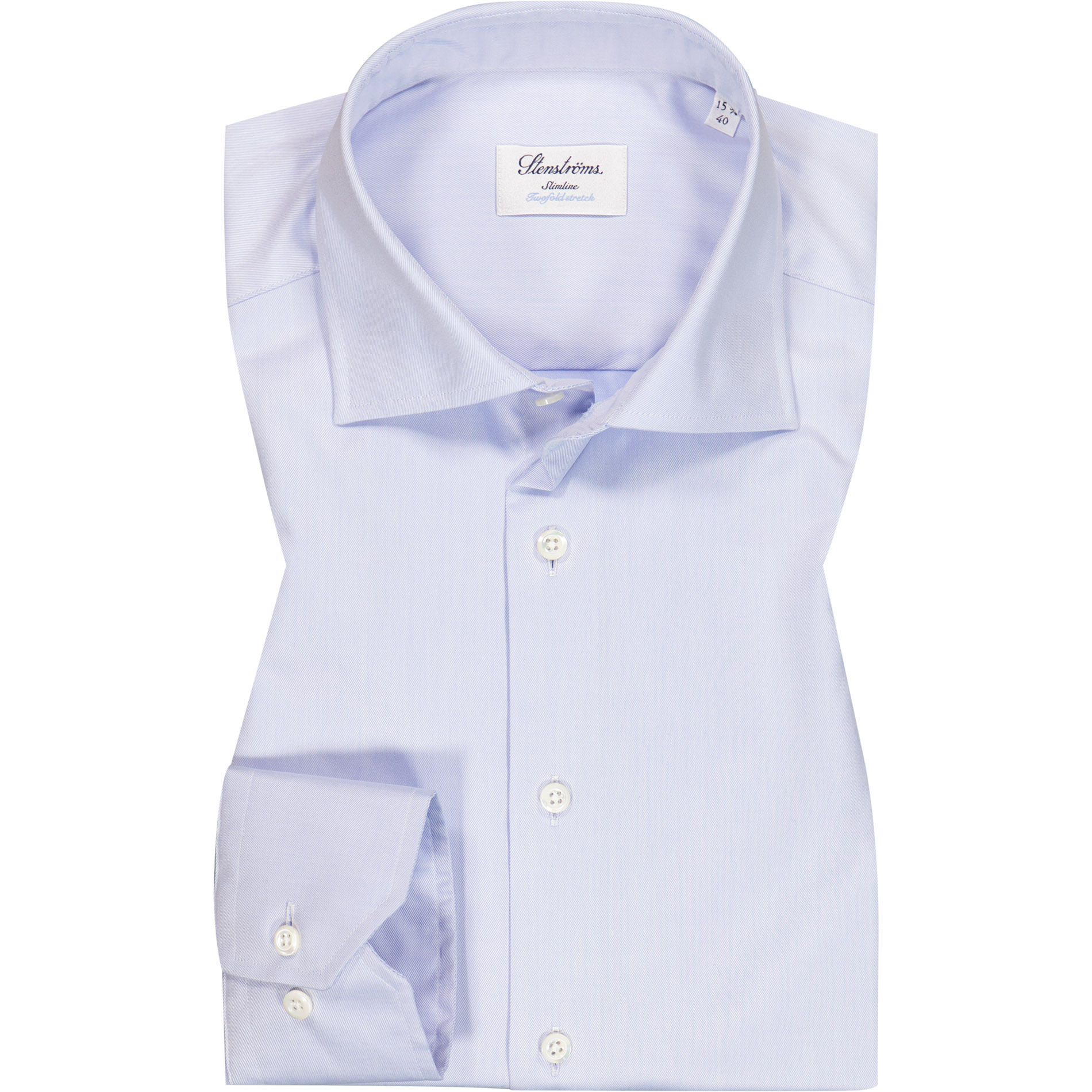 Stenströms Herren Hemd blau Baumwolle