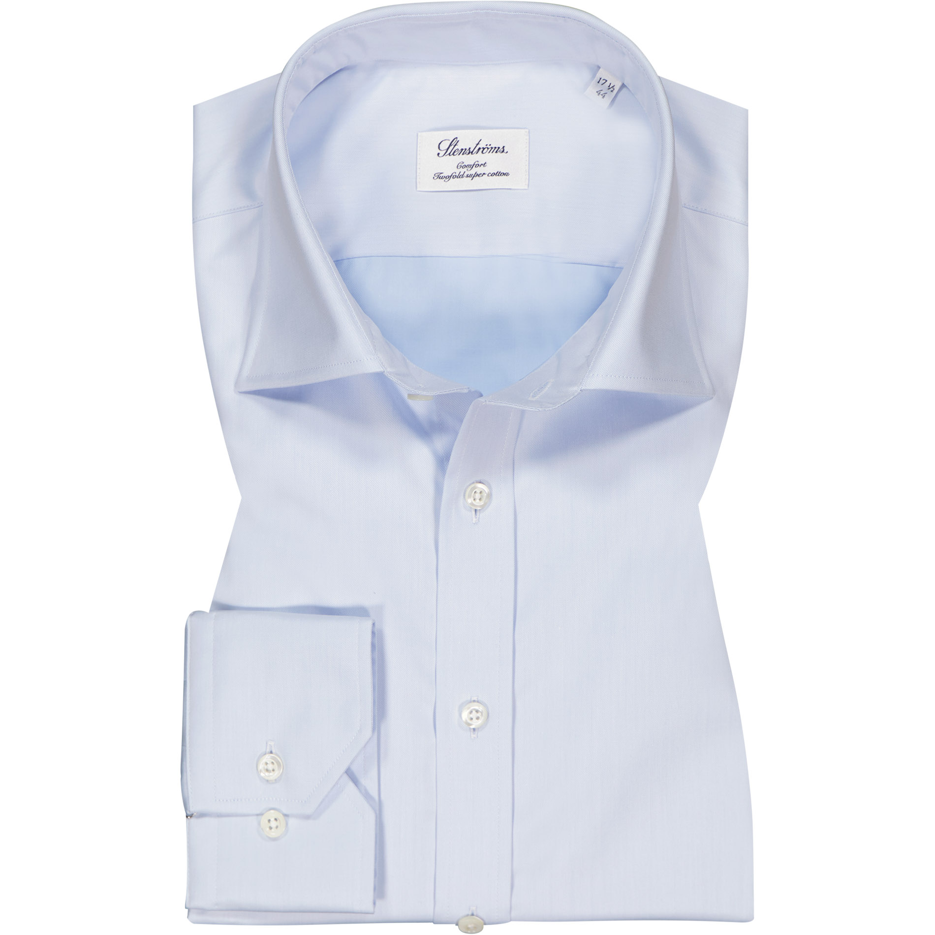 Stenströms Herren Hemd blau Baumwolle Comfort Fit
