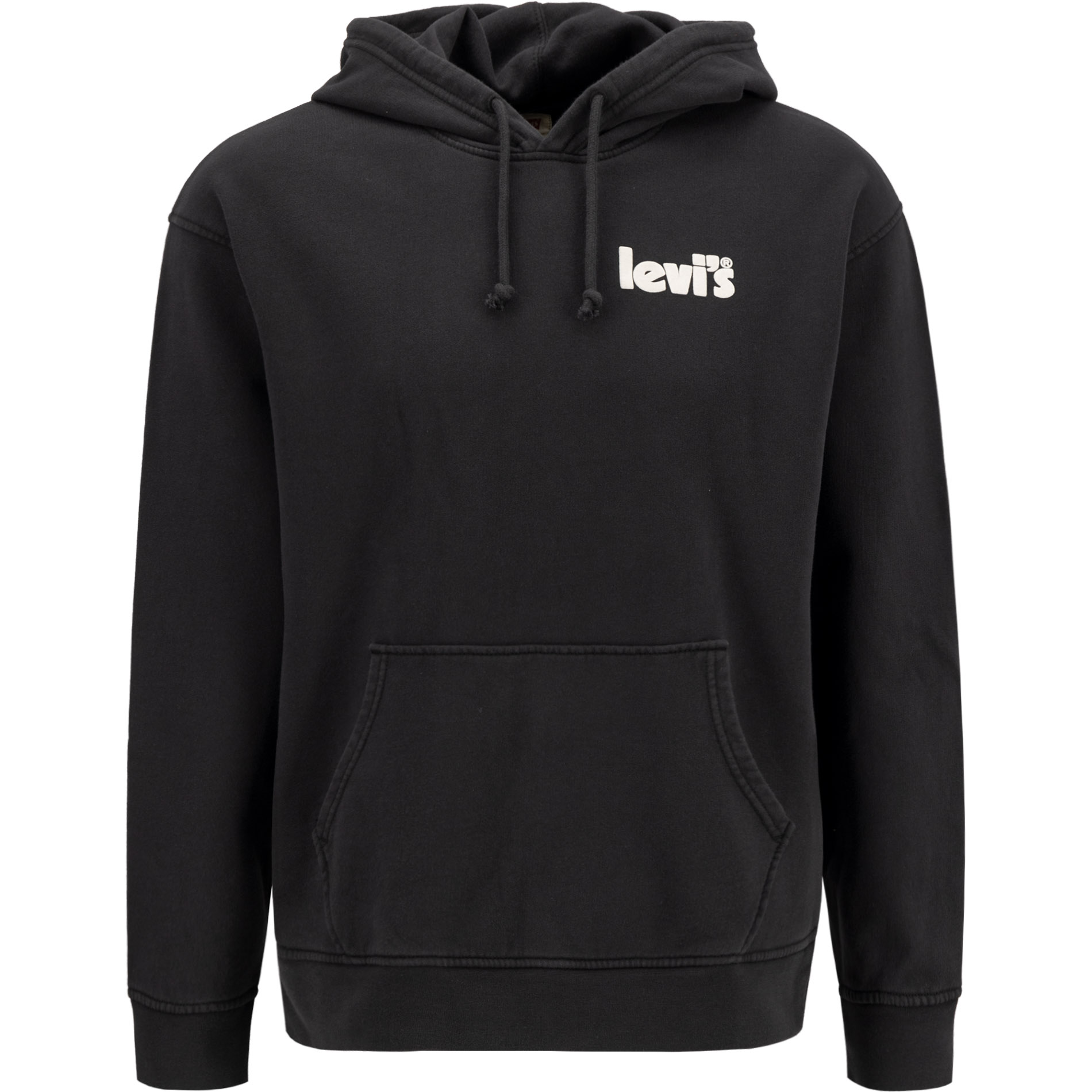 Levi's® Herren Hoodie schwarz Baumwolle unifarben
