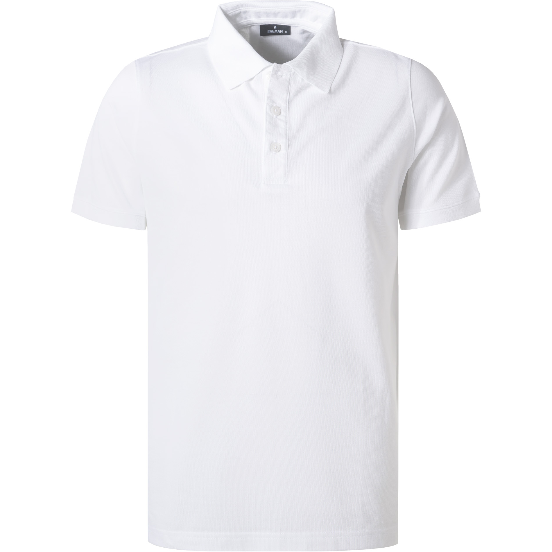 RAGMAN Herren Polo-Shirt weiß