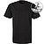 T-Shirts, Regular Fit, Baumwolle Extra lang, schwarz - schwarz