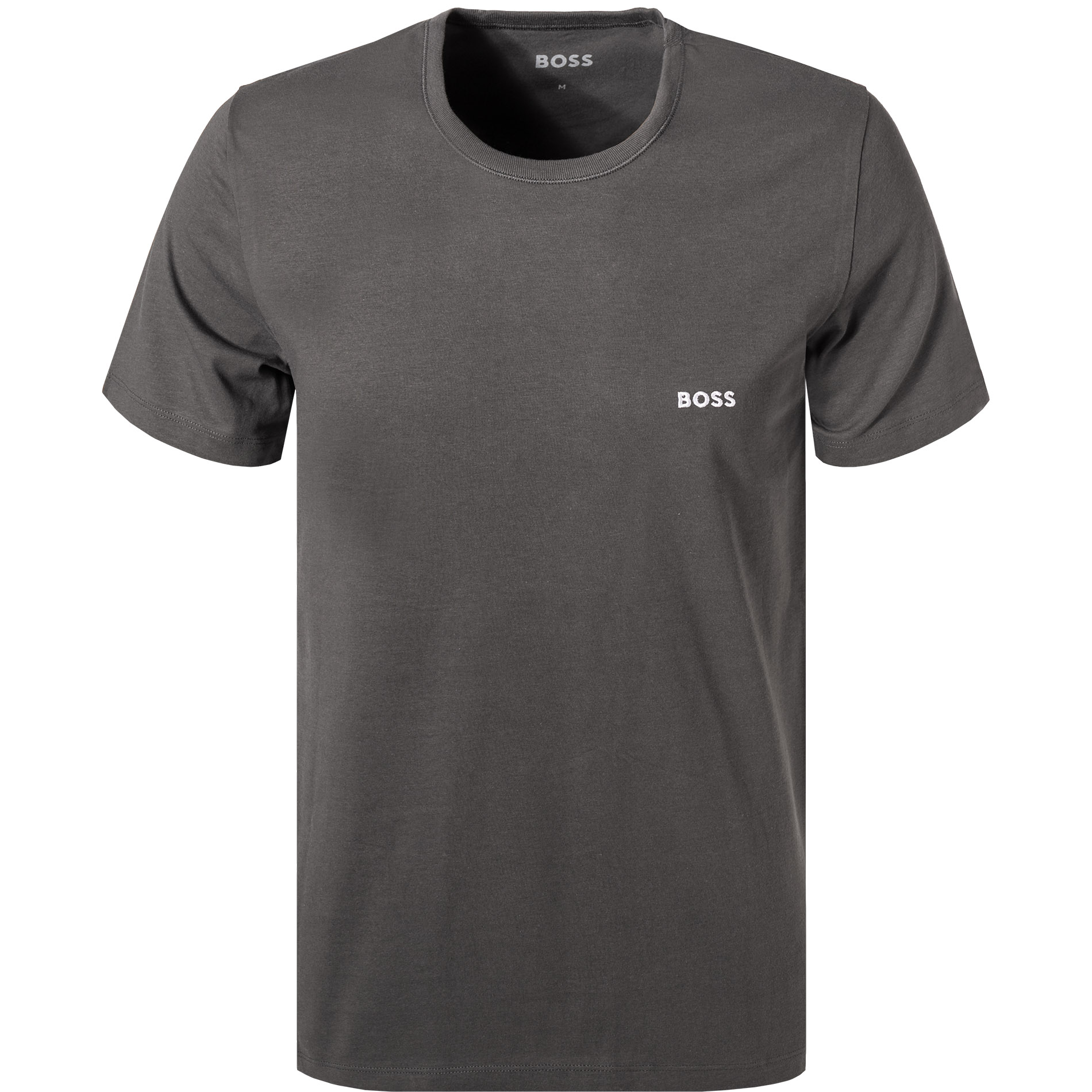 BOSS Black Herren T-Shirts blau Reine Baumwolle unifarben