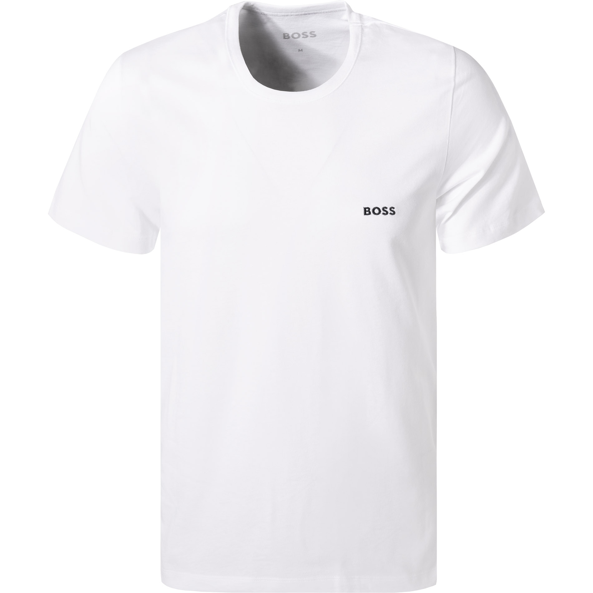 BOSS Black Herren T-Shirts blau Reine Baumwolle unifarben