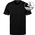 T-Shirts, Baumwolle, schwarz - schwarz