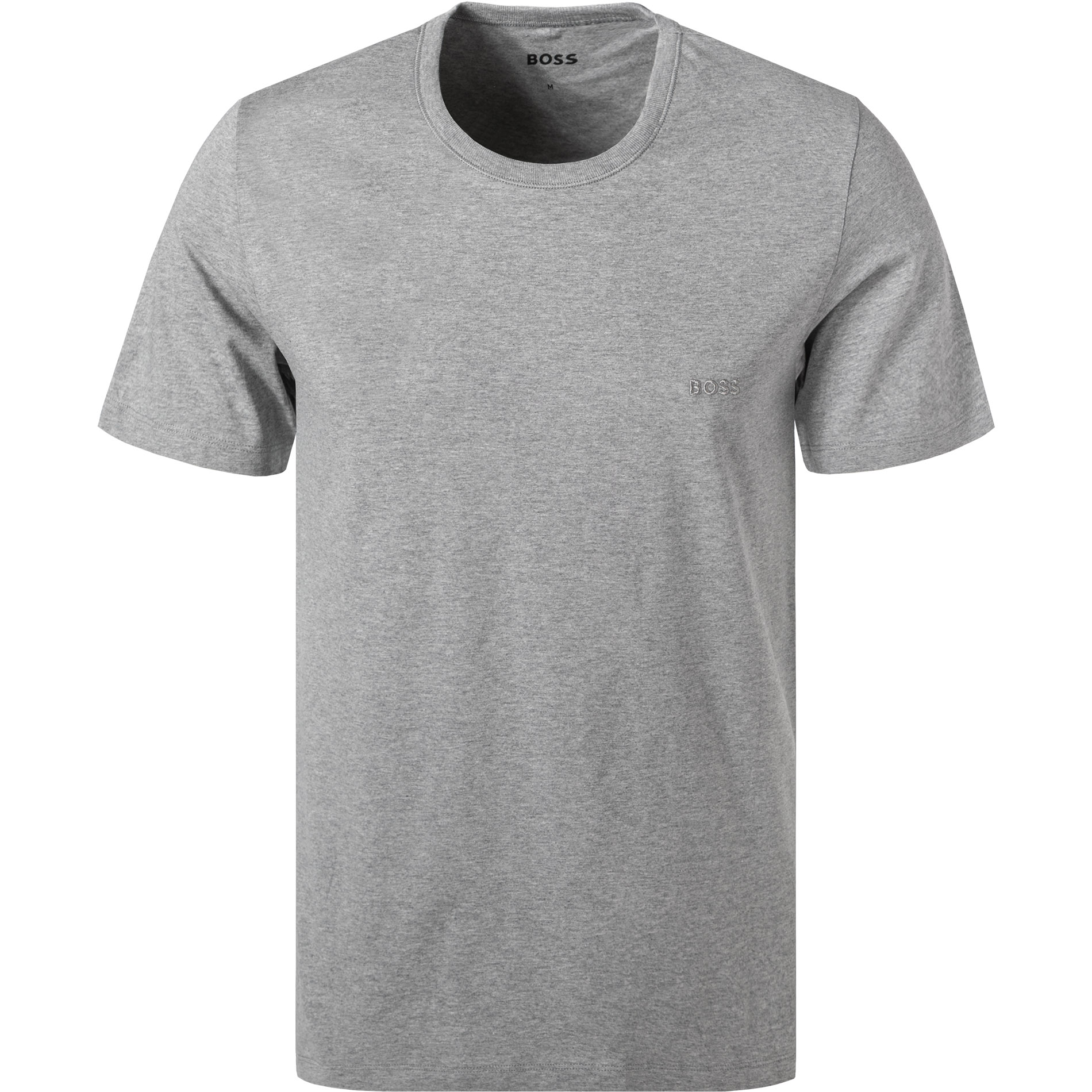 BOSS Black Herren T-Shirts grau Reine Baumwolle unifarben