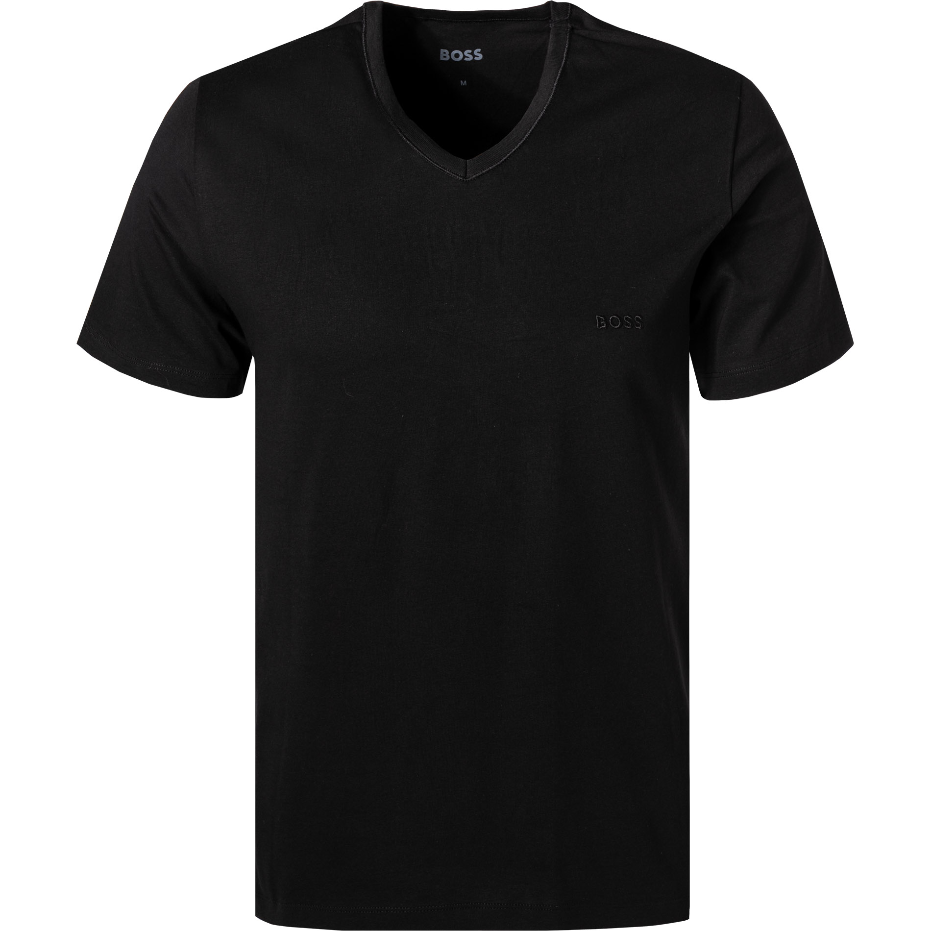 BOSS Black Herren T-Shirts blau Reine Baumwolle unifarben