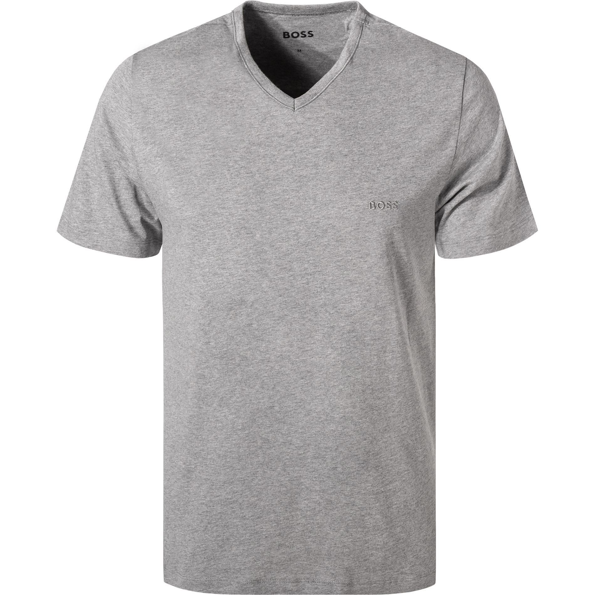 BOSS Black Herren T-Shirts grau Reine Baumwolle unifarben