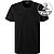 T-Shirts, Baumwolle, schwarz - schwarz