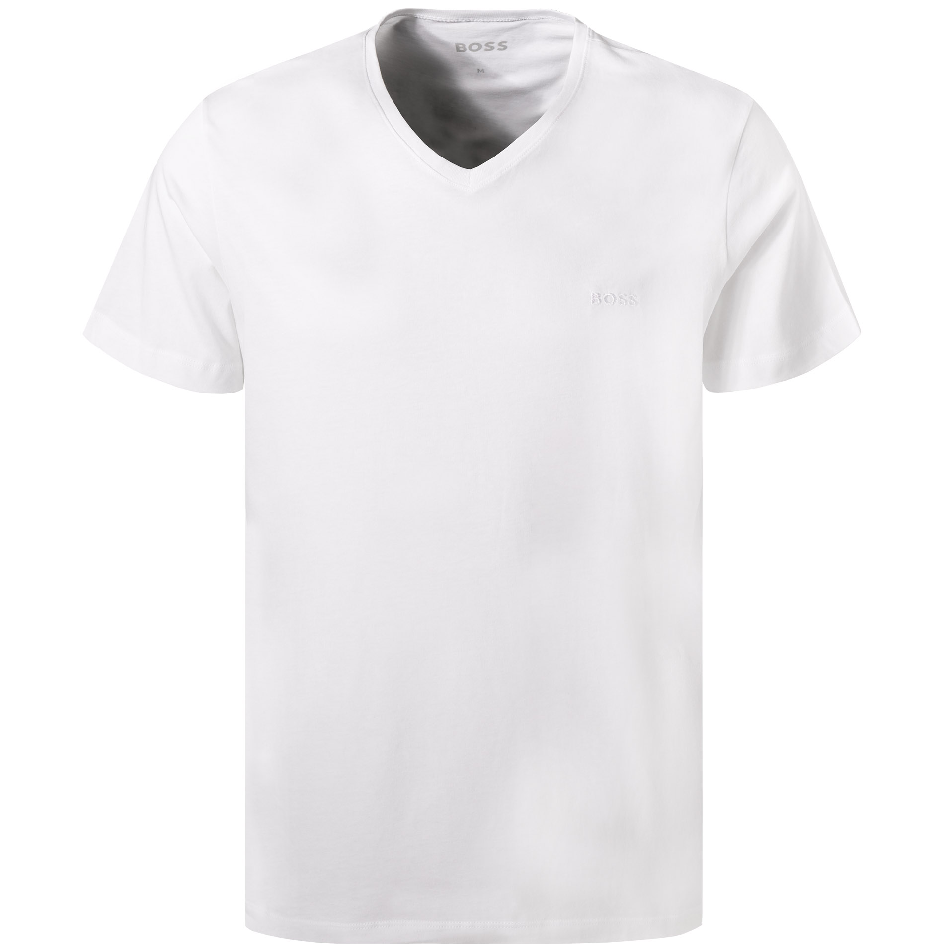 BOSS Black Herren T-Shirts weiß Reine Baumwolle unifarben