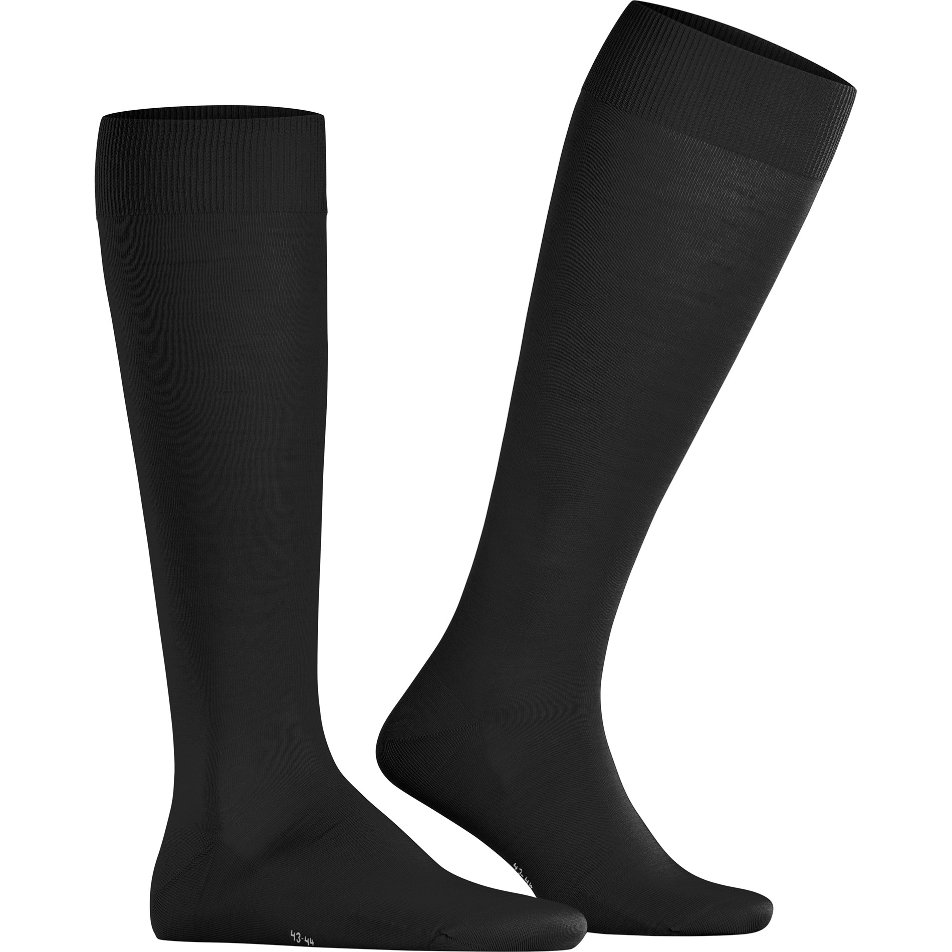 Falke Herren Kniestrümpfe Schwarz Mikrofaser/Funktion Unifarben