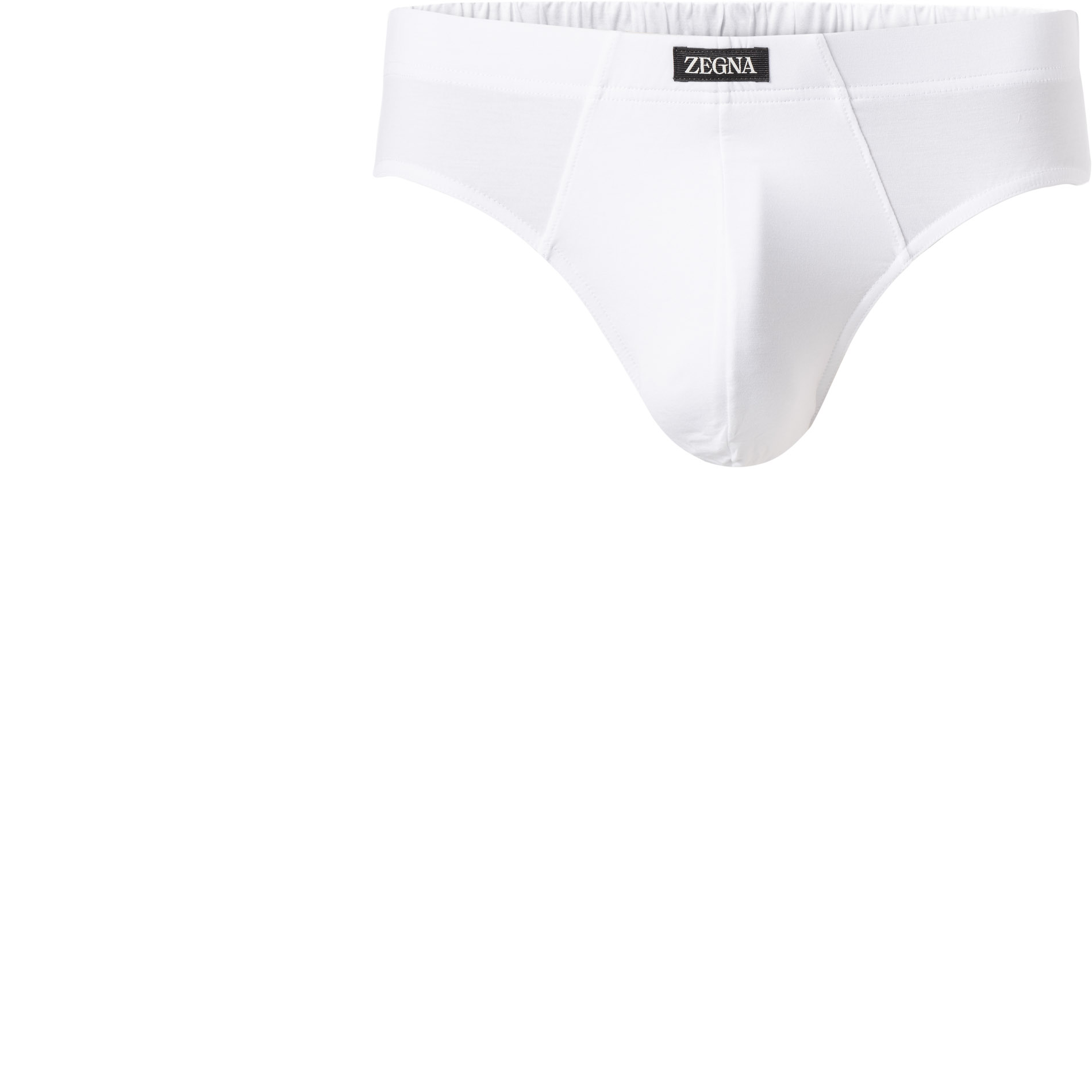 Ermenegildo Zegna Herren Slip weiß Viskose unifarben