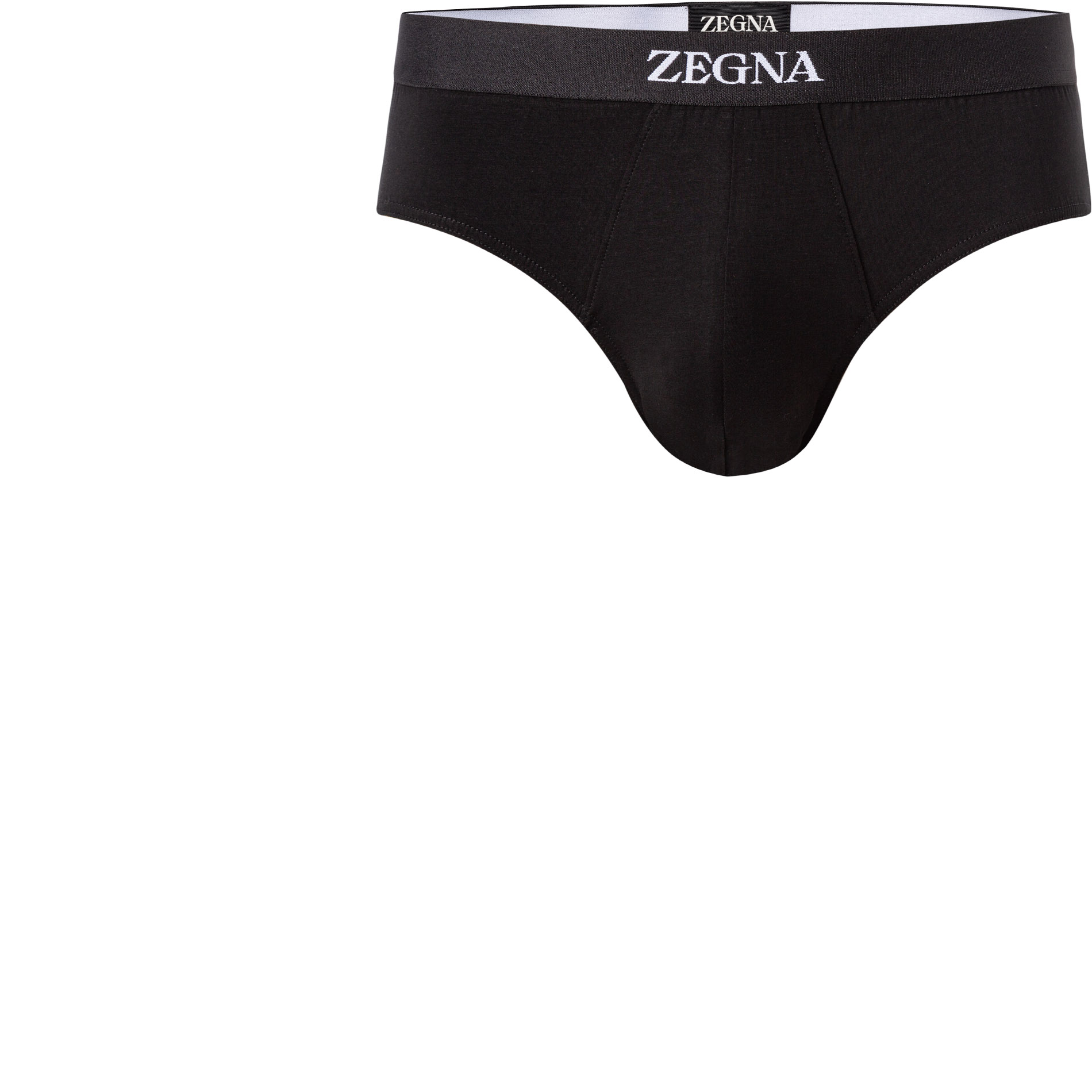 Ermenegildo Zegna Herren Slip schwarz Baumwolle unifarben