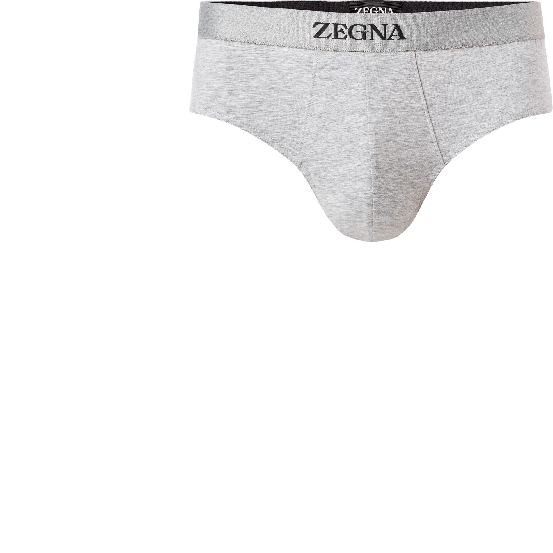 Ermenegildo Zegna Herren Slip grau Baumwolle meliert