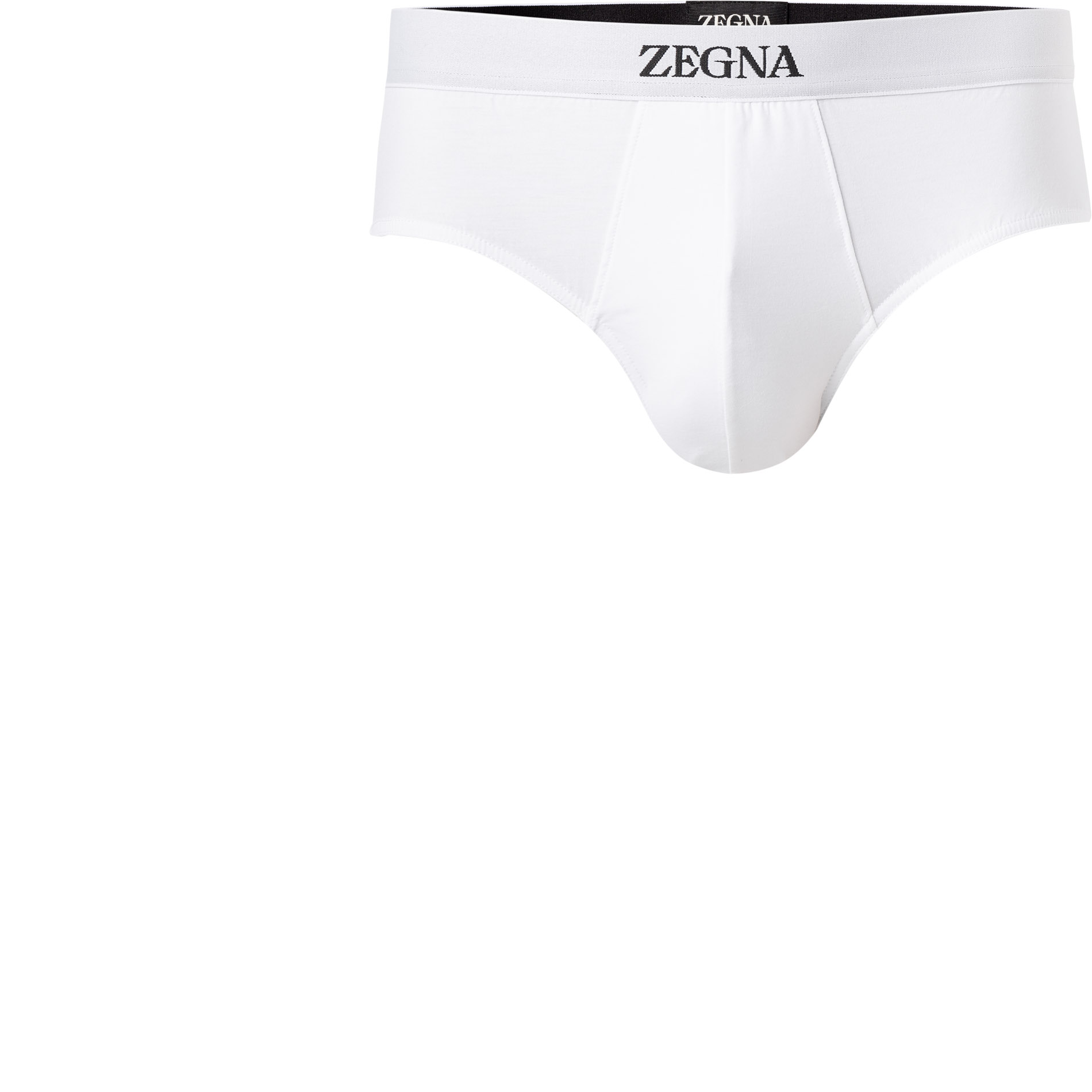 Ermenegildo Zegna Herren Slip weiß Baumwolle unifarben
