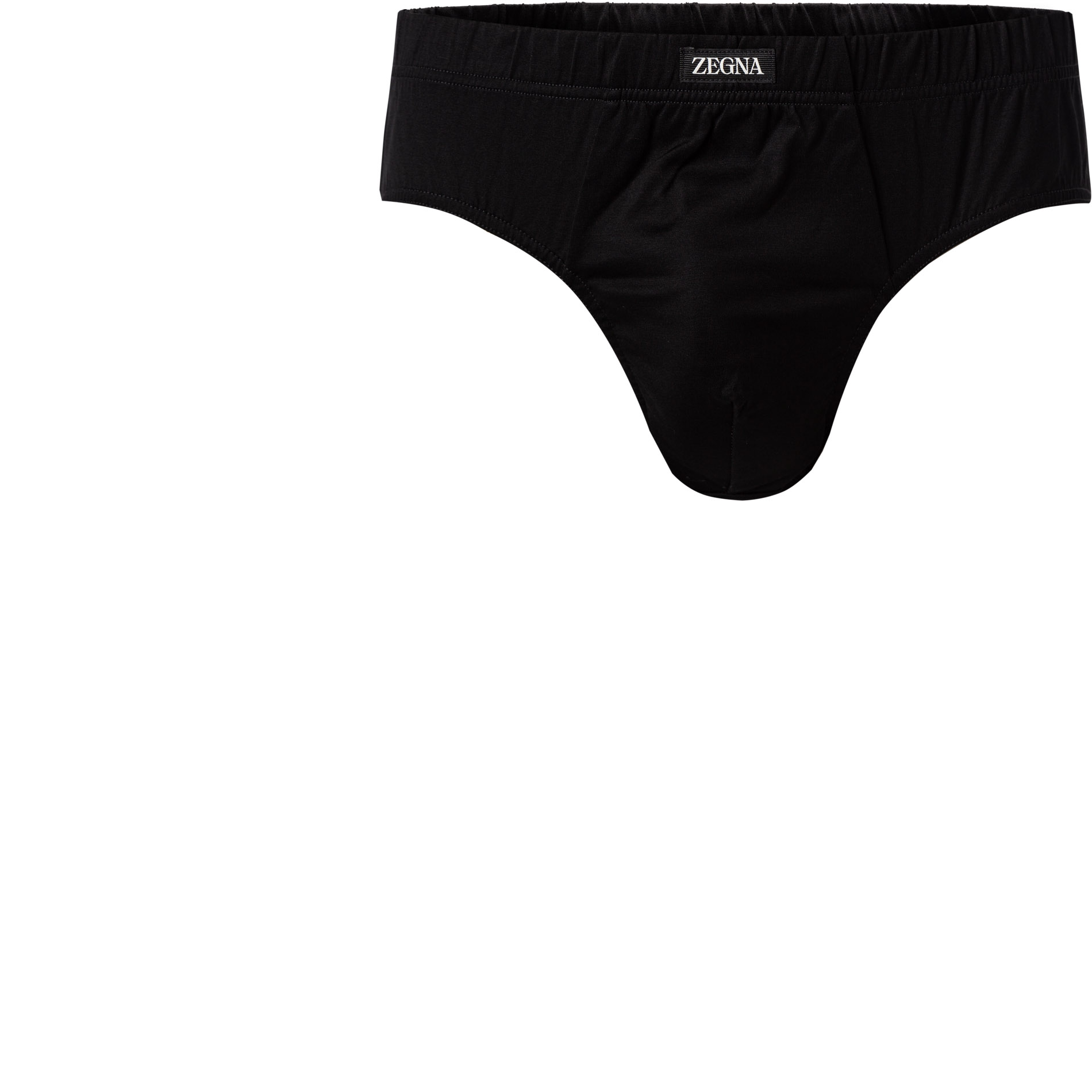 Ermenegildo Zegna Herren Slip schwarz Baumwolle unifarben