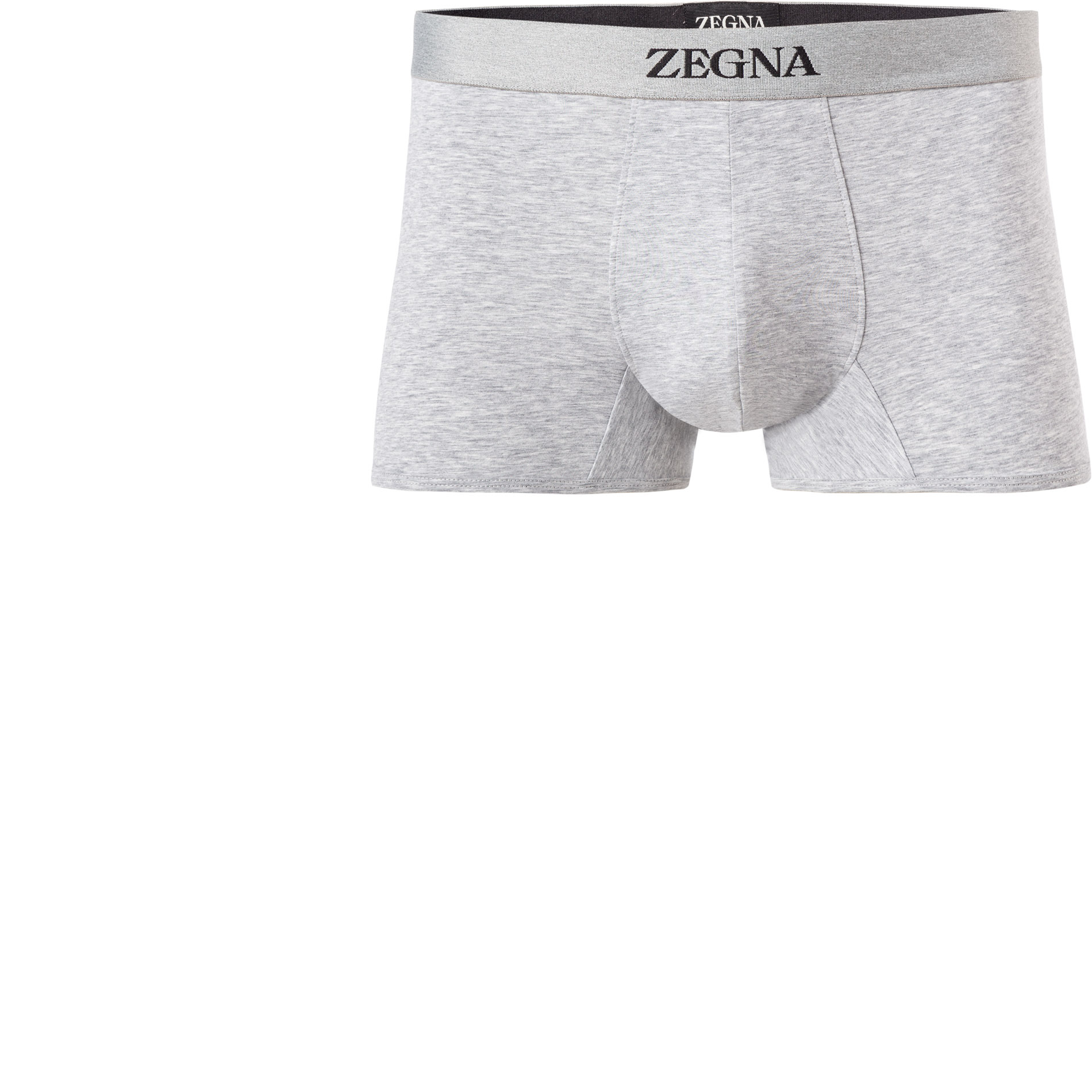 Ermenegildo Zegna Herren Trunk grau Baumwolle meliert