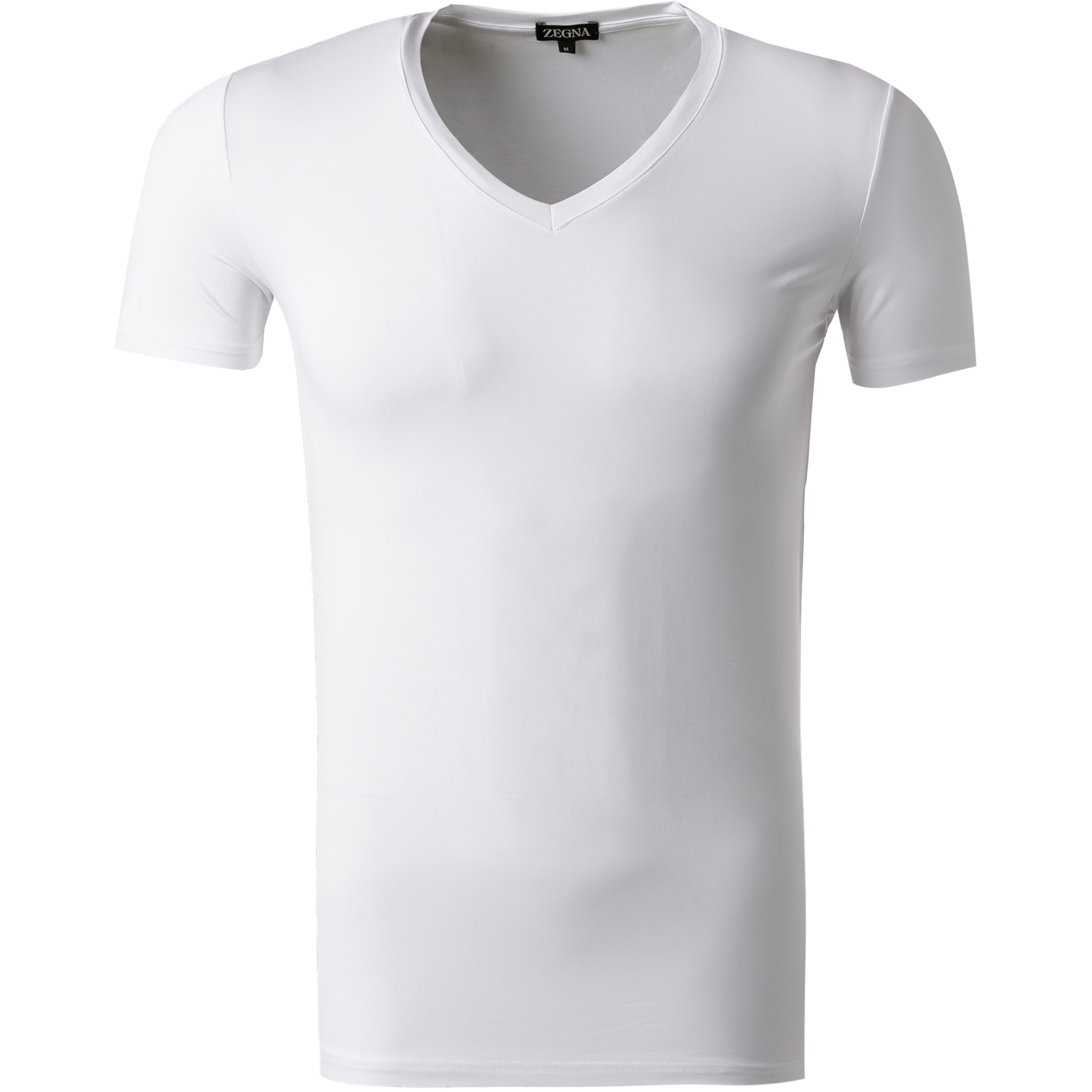 Ermenegildo Zegna Herren T-Shirt weiß Viskose unifarben