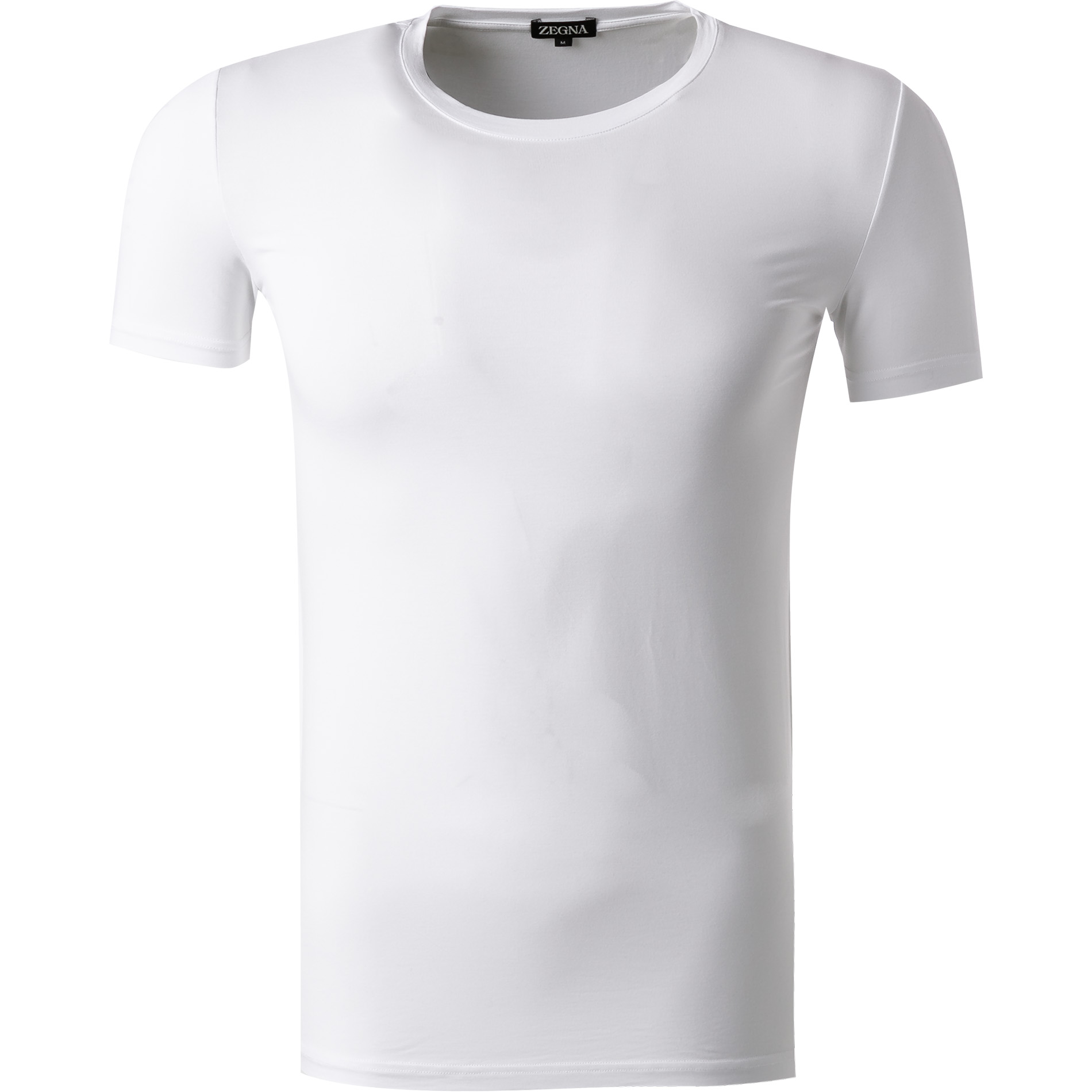 Ermenegildo Zegna Herren T-Shirt weiß Viskose unifarben