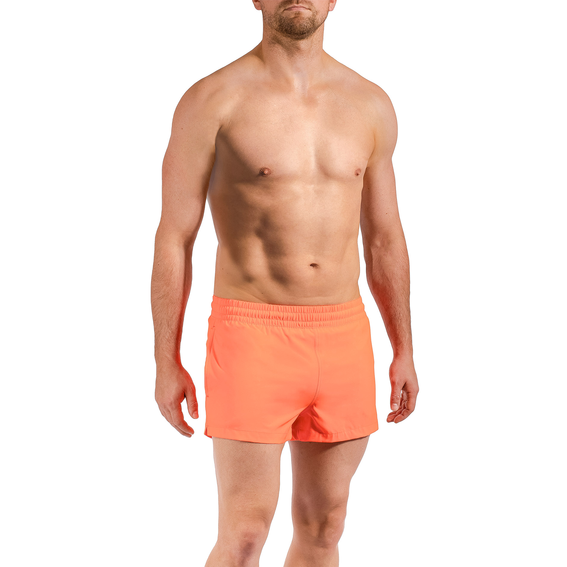Olaf Benz Herren Badeshorts orange Elasthane unifarben