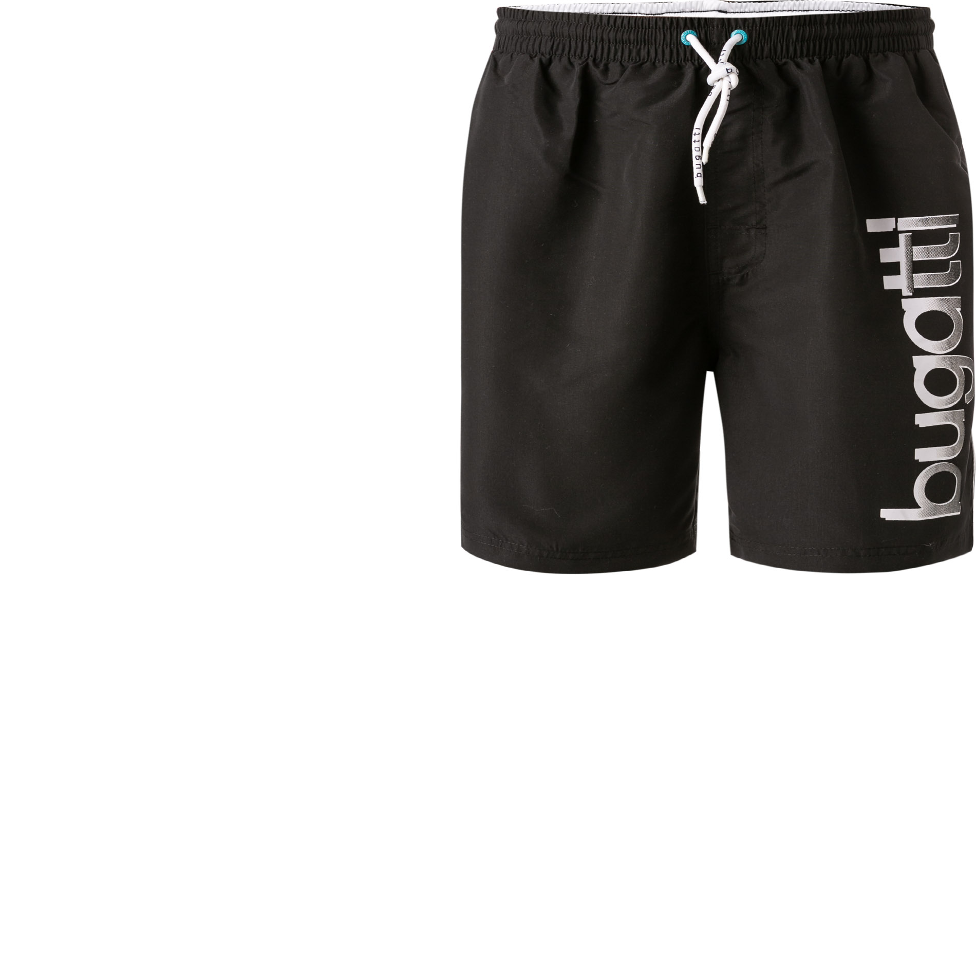 bugatti Herren Badeshorts schwarz Mikrofaser Mit Prints