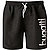 Badeshorts, Mikrofaser, schwarz - black