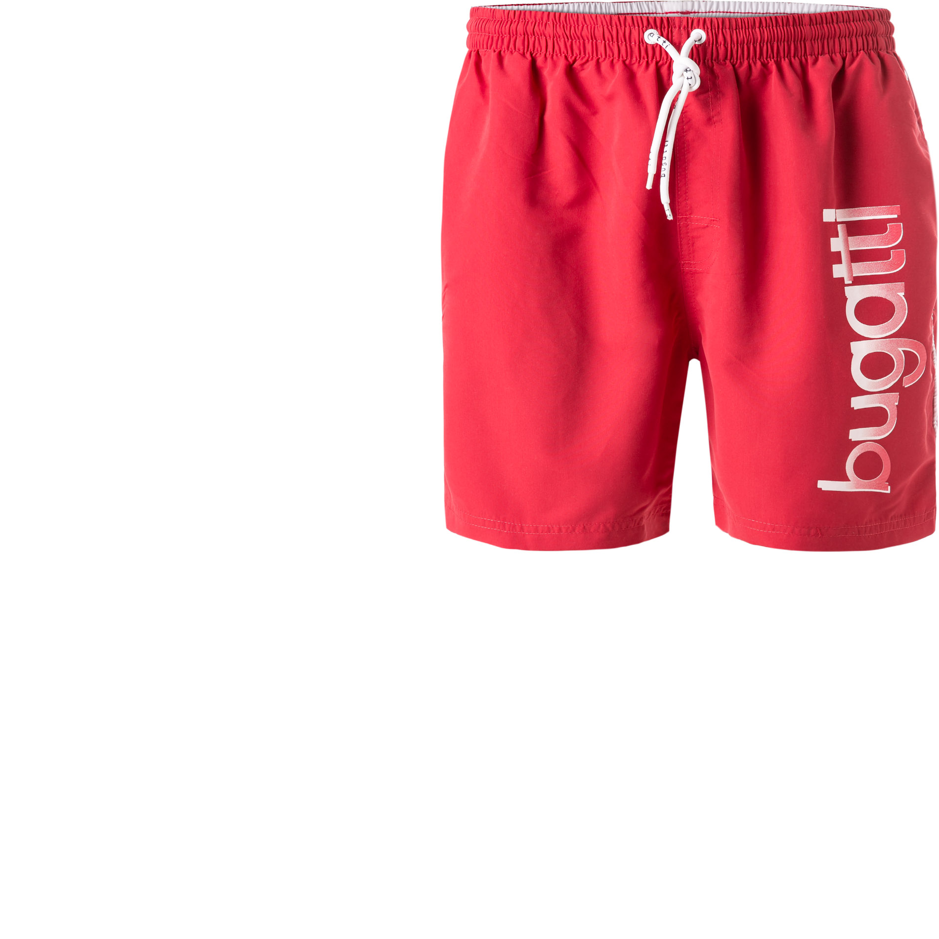 bugatti Herren Badeshorts rot Mikrofaser Mit Prints