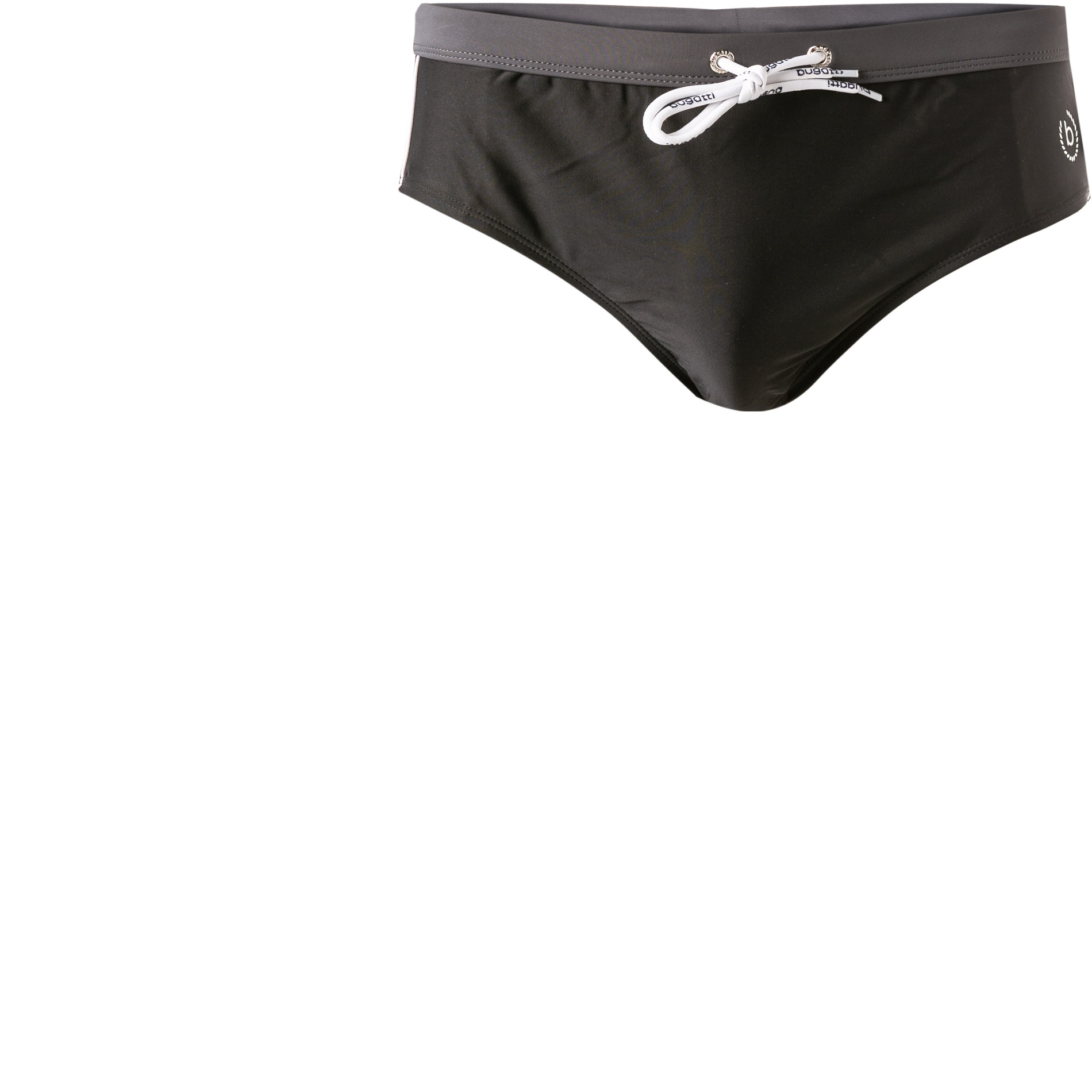 bugatti Herren Badeslip schwarz Mikrofaser unifarben