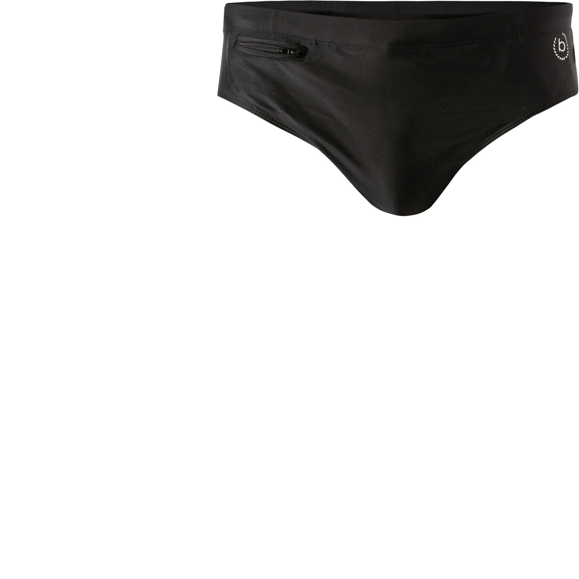 bugatti Herren Badeslip schwarz Mikrofaser unifarben
