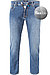 Jeans, Tapered Fit, Bio Baumwoll-Stretch, blau - blau