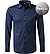 Hemd, Jersey, navy - navy