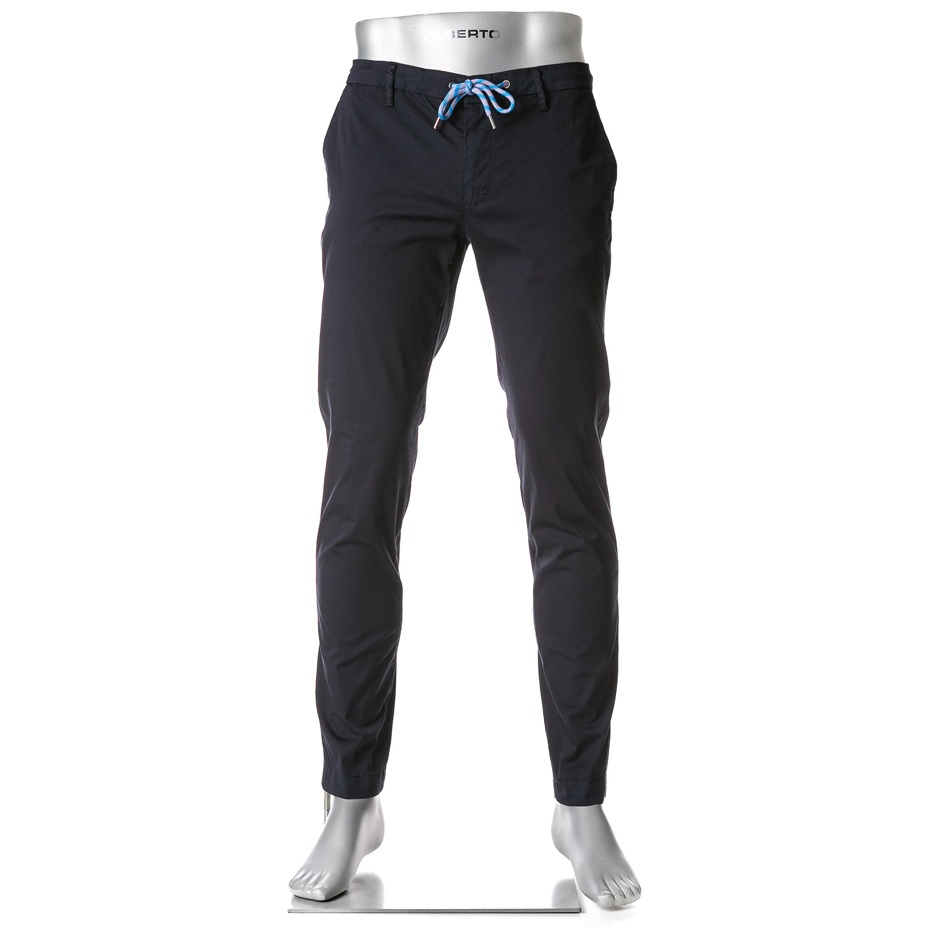 Alberto Herren Hosen blau Slim Fit